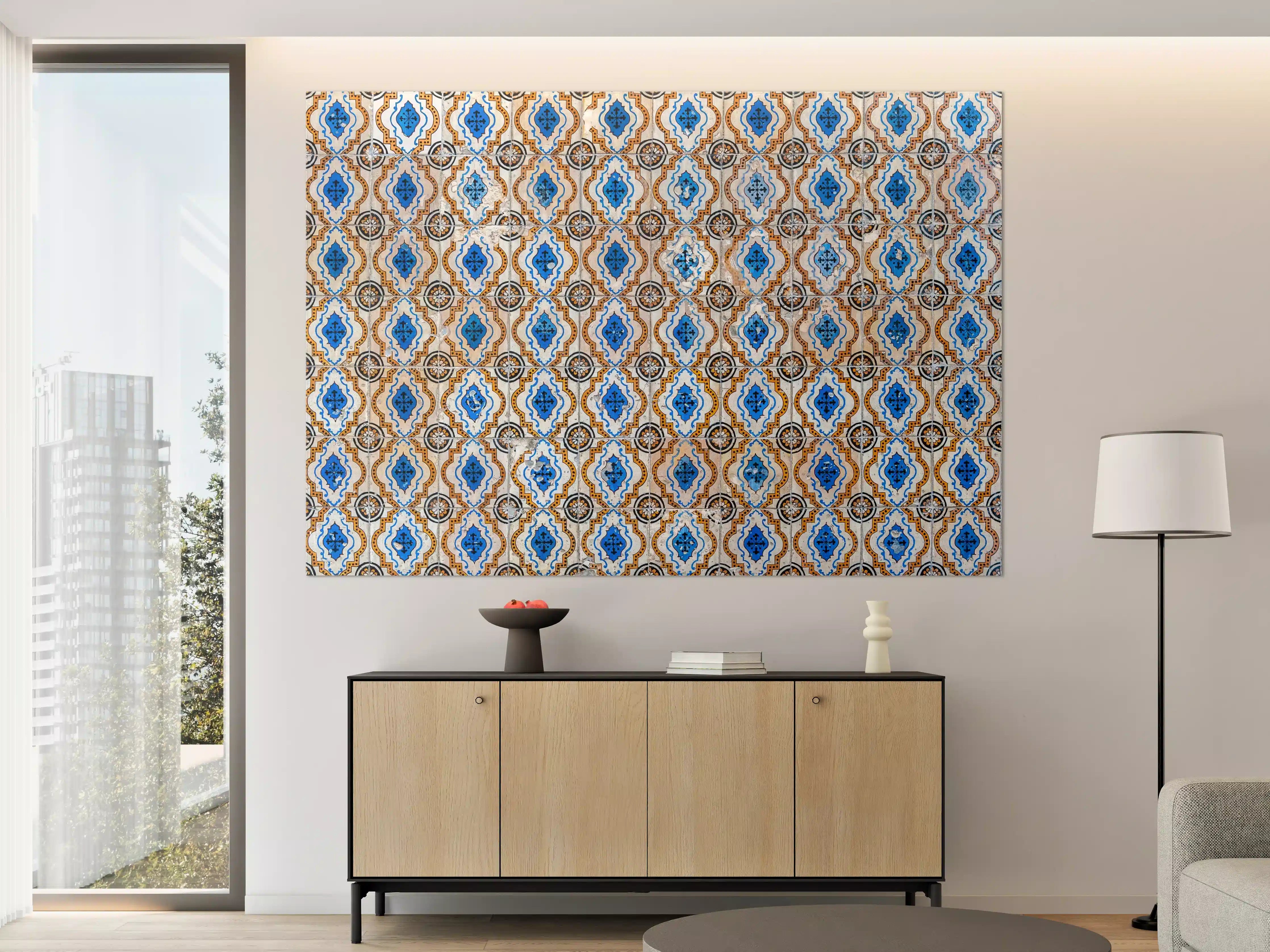 Große Wandbilder - Bunte Kacheln im Marokkanischen Stil