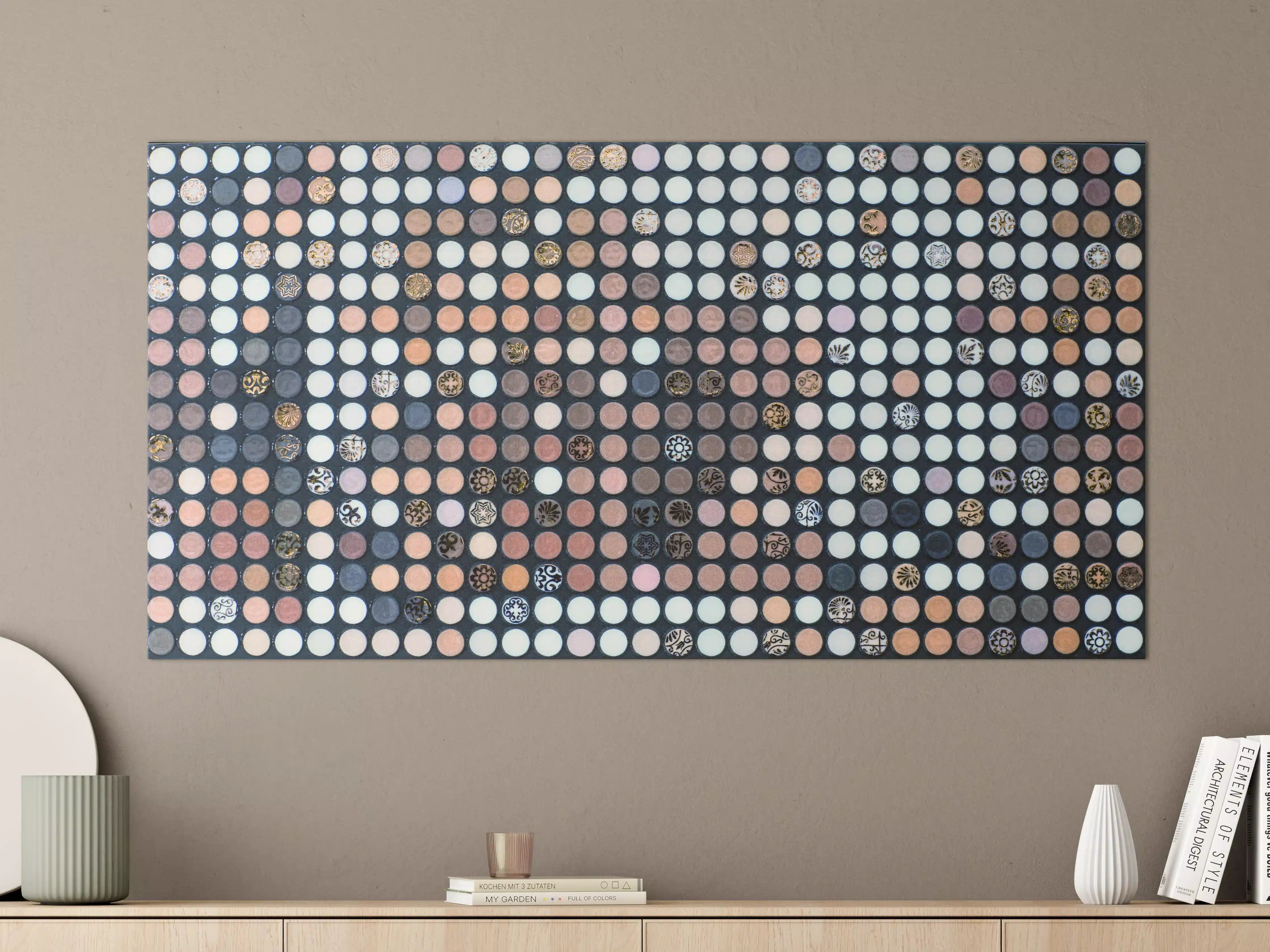 Große Wandbilder - Bunte Mosaik-Design mit vielseitigen Farbtönen