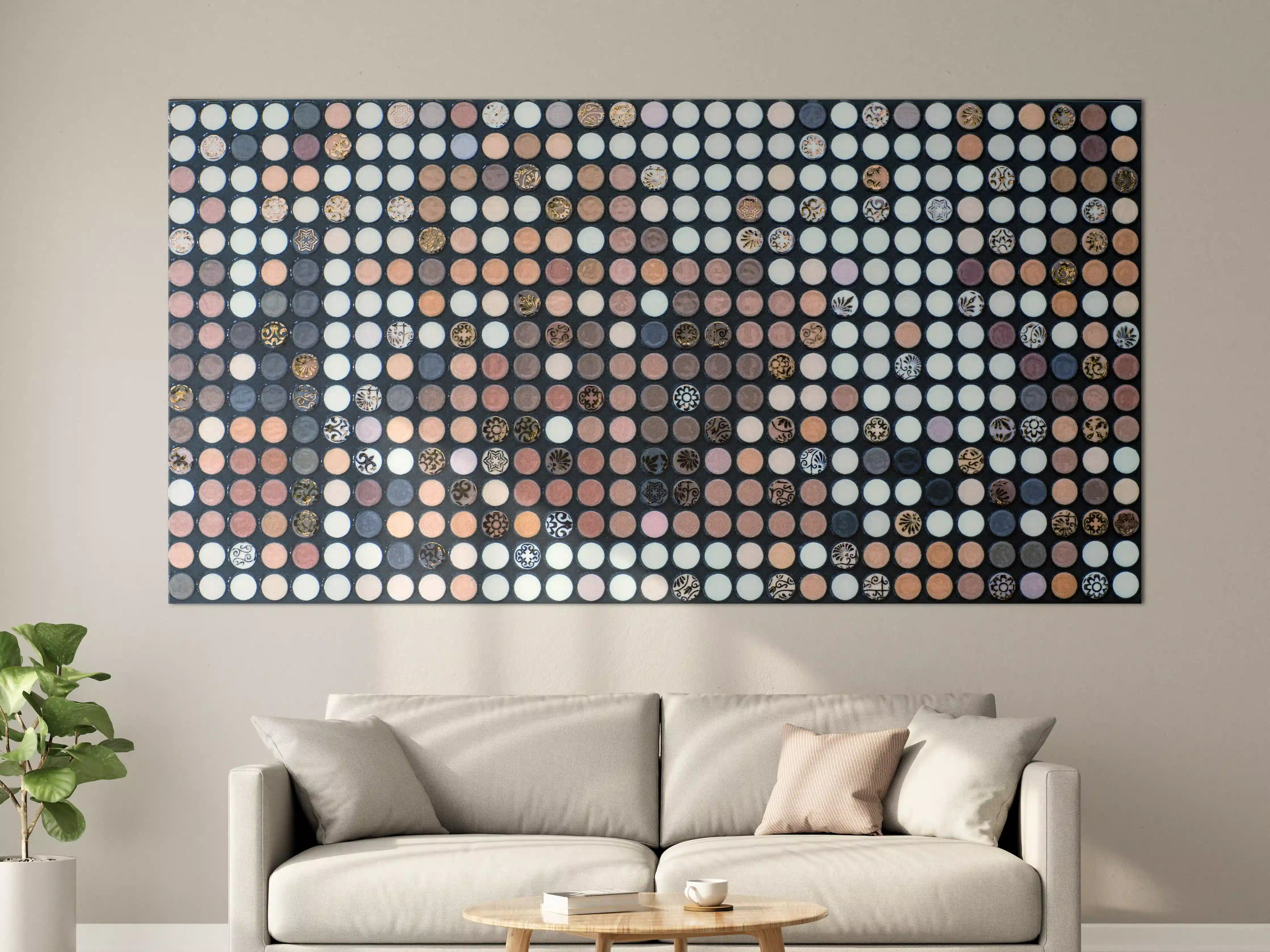 Große Wandbilder - Bunte Mosaik-Design mit vielseitigen Farbtönen