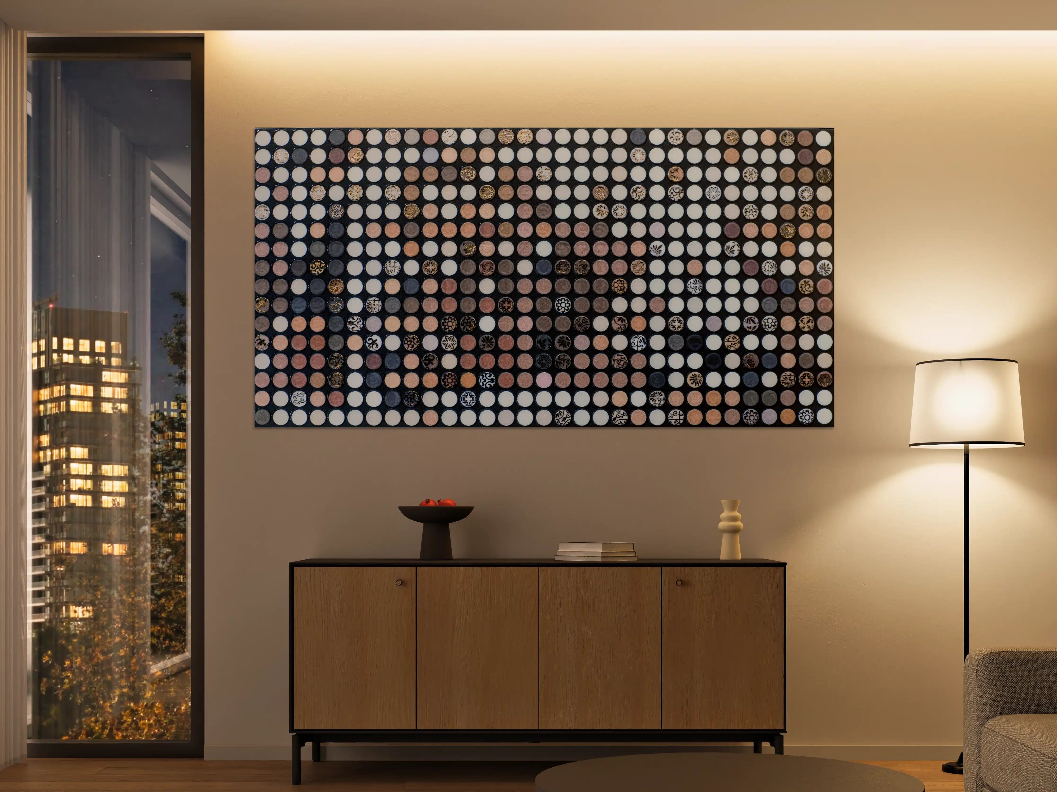 Große Wandbilder - Bunte Mosaik-Design mit vielseitigen Farbtönen