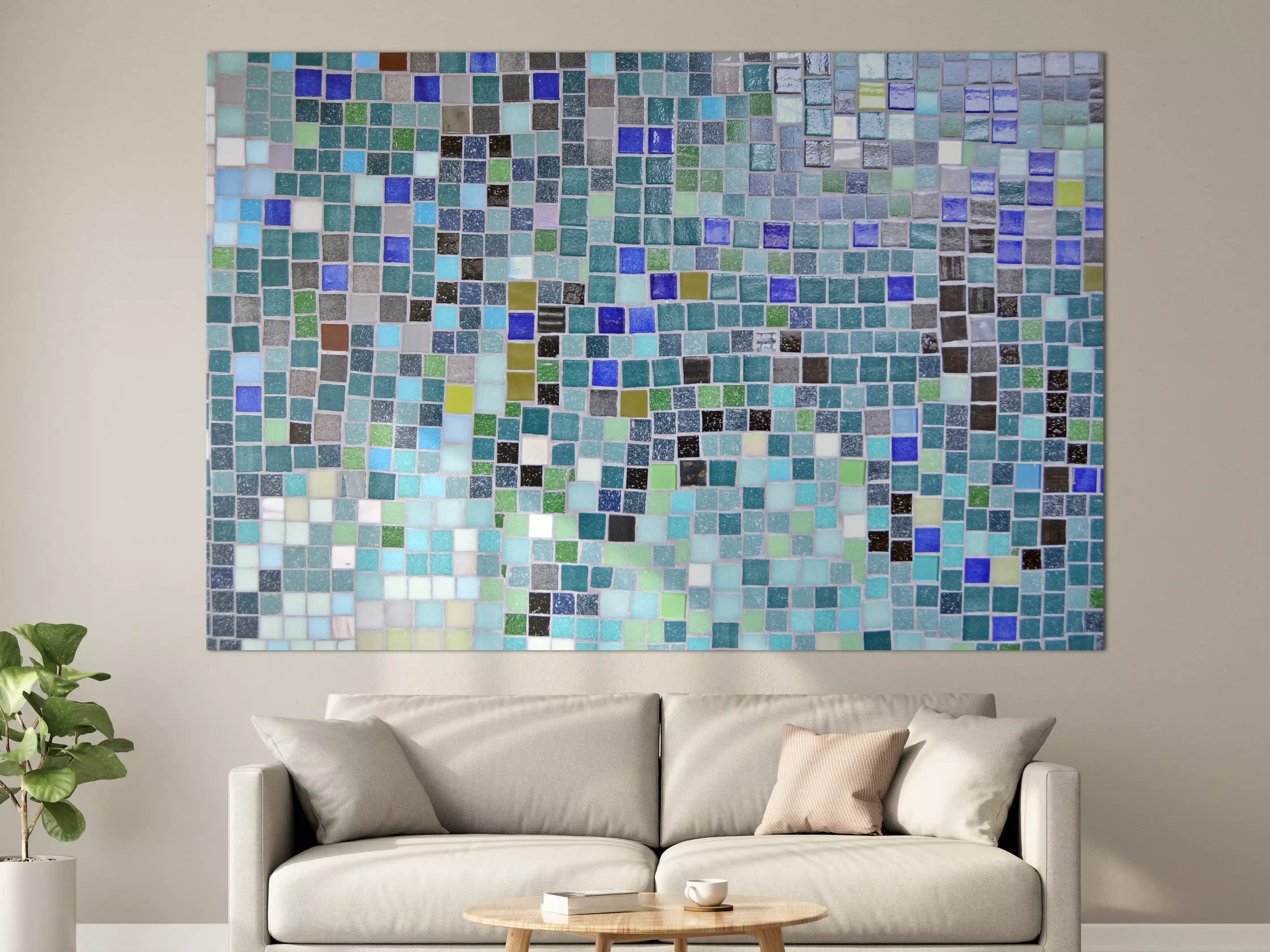 Große Wandbilder - Bunte Mosaikfliesen-Wand