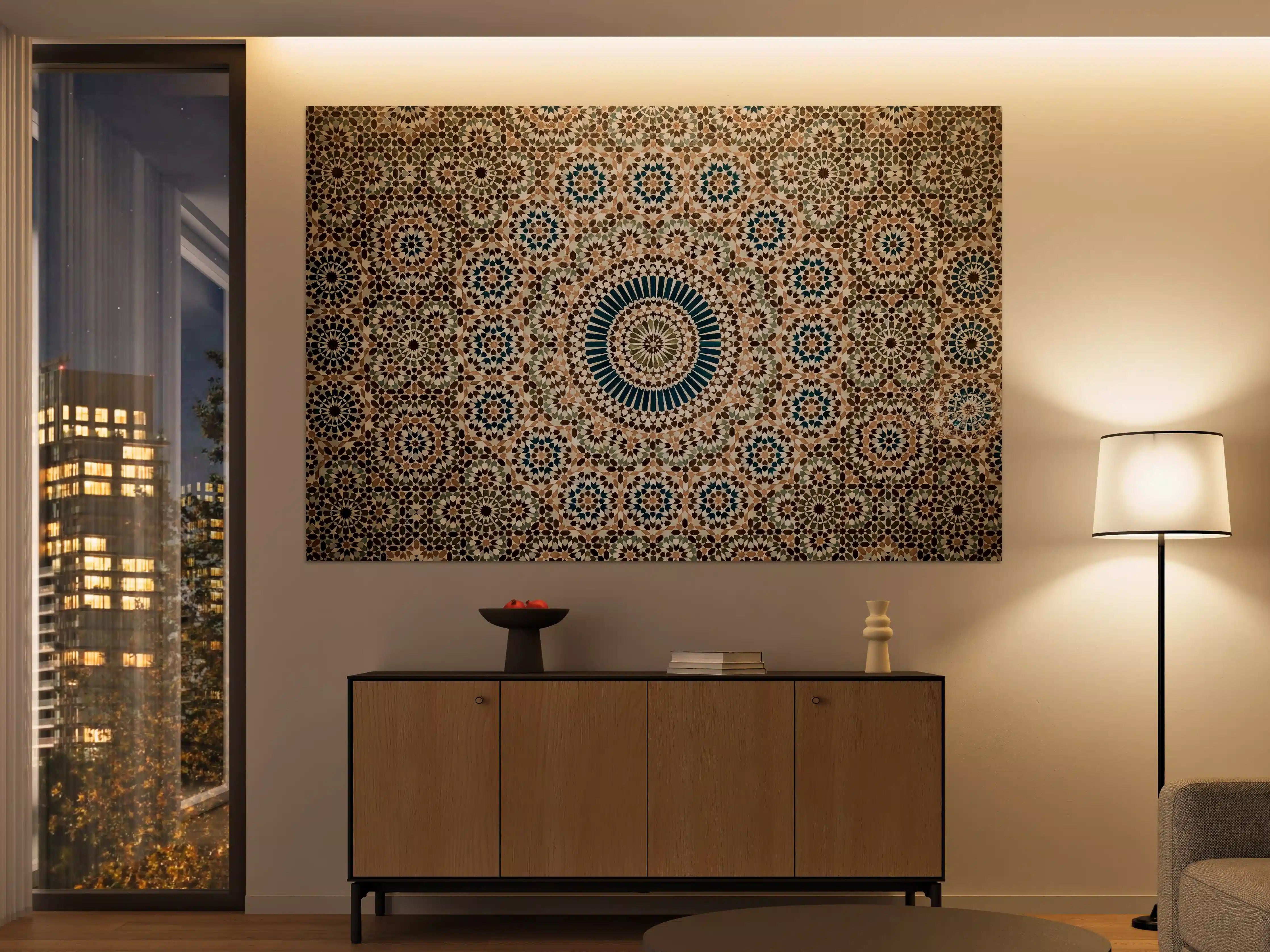 Große Wandbilder - Bunte Mosaikmuster mit orientalischer Note