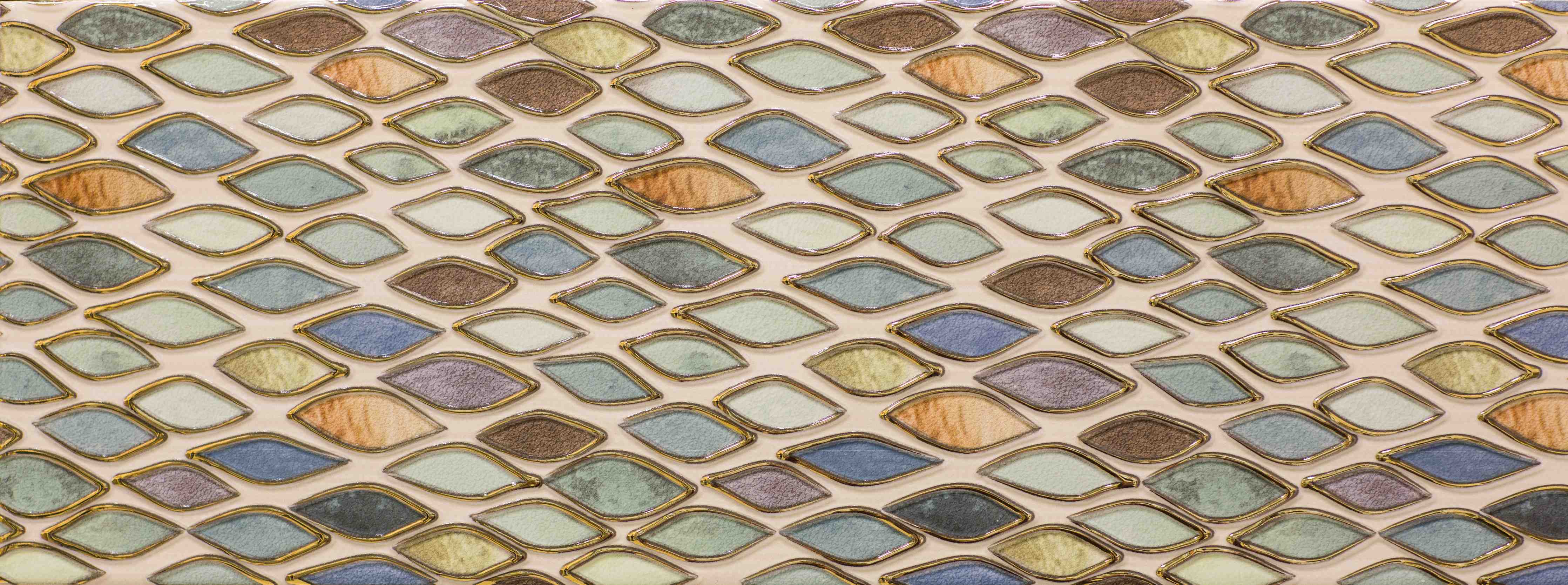 Große Wandbilder-Bunte Mosaikwand mit Sandfarben