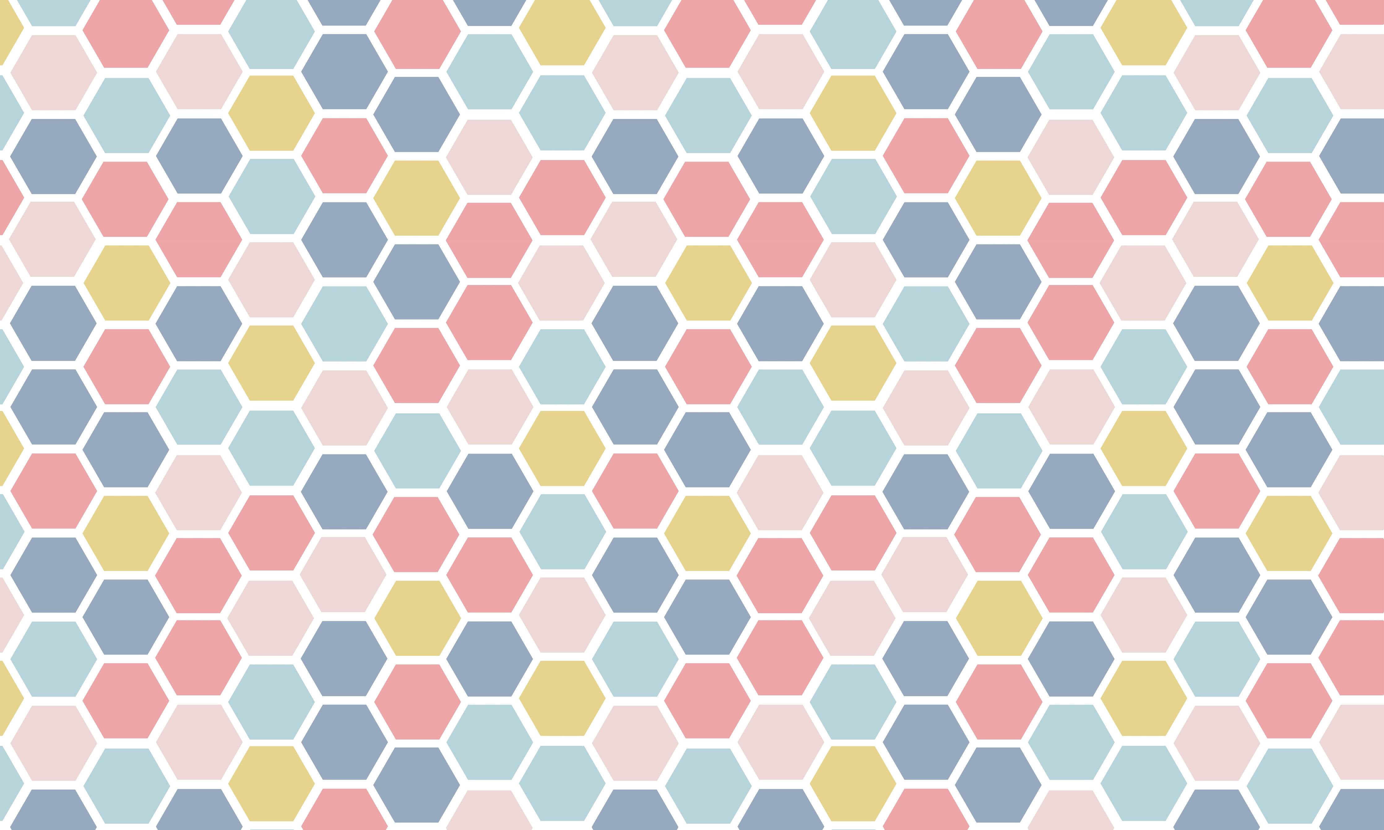 Große Wandbilder-Bunte Nordische Hexagon Muster