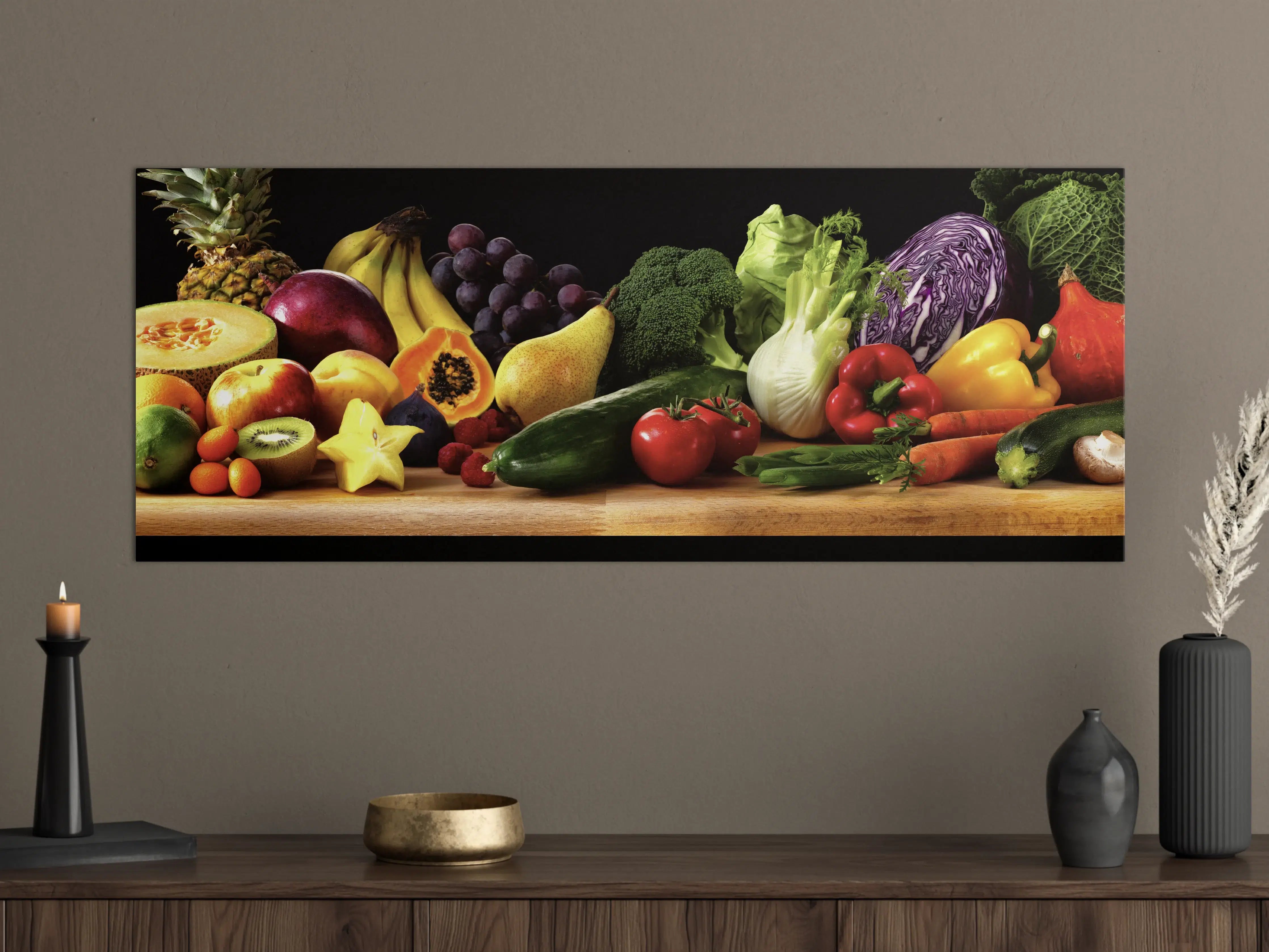 Große Wandbilder - Bunte Obst- und Gemüsevielfalt