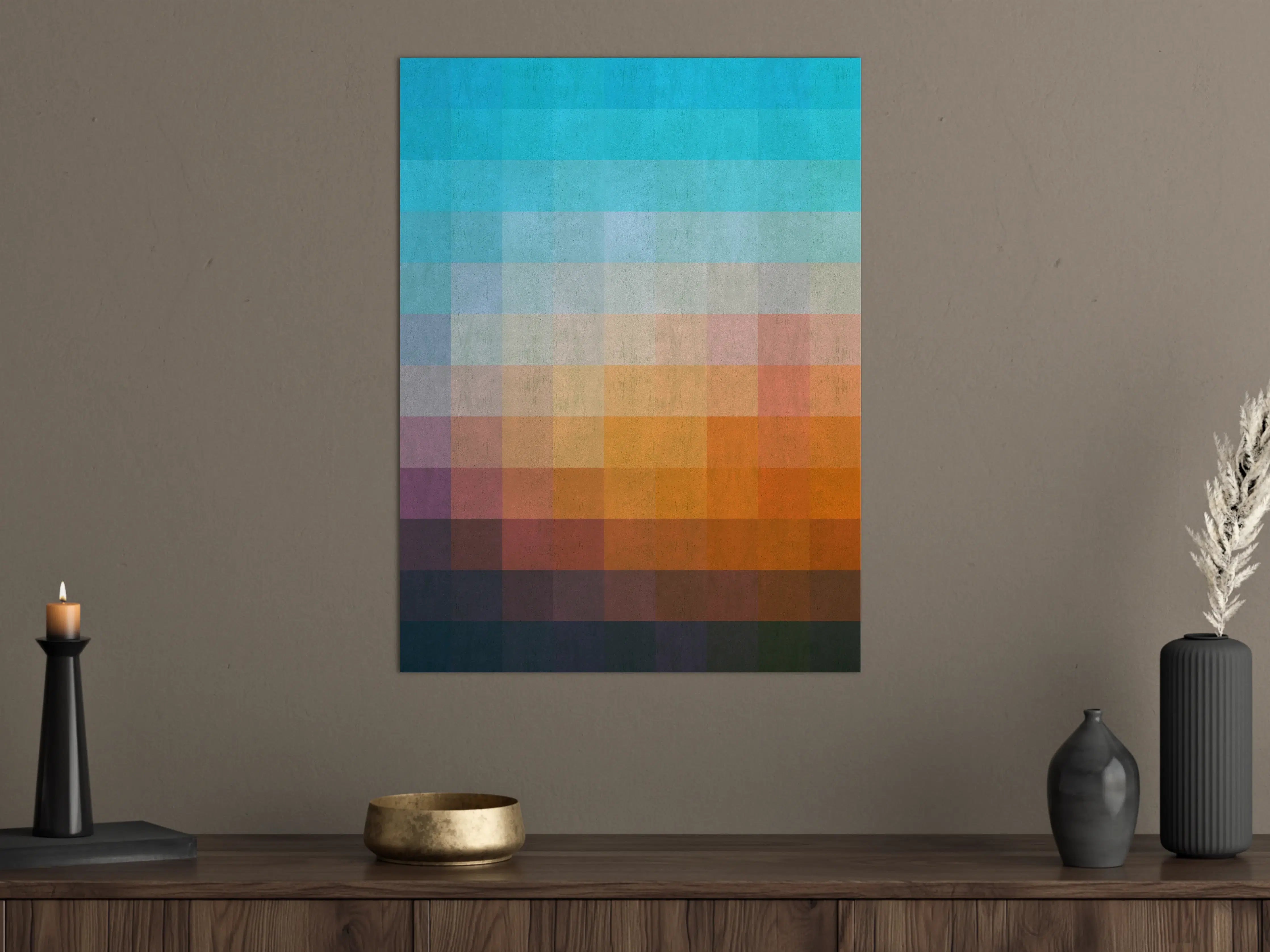 Große Wandbilder - Bunte Pixelkunst in Aquarall-Optik