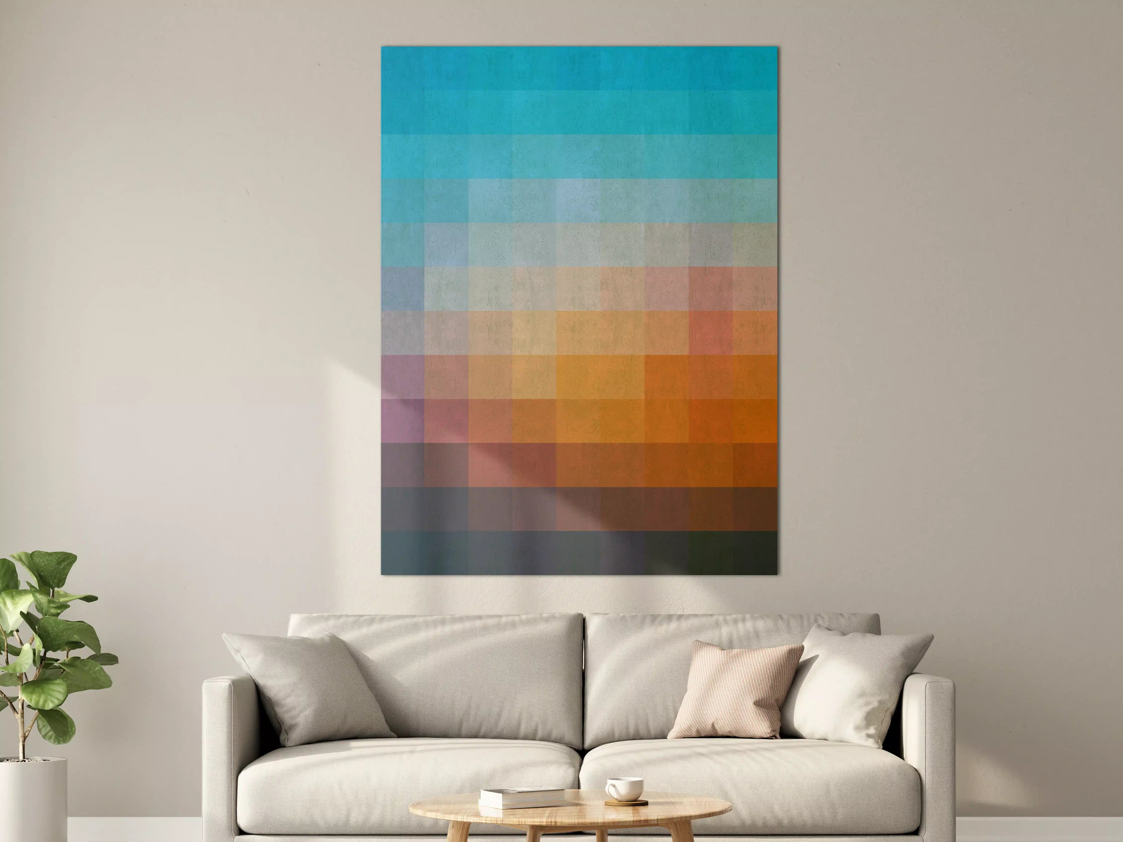 Große Wandbilder - Bunte Pixelkunst in Aquarall-Optik