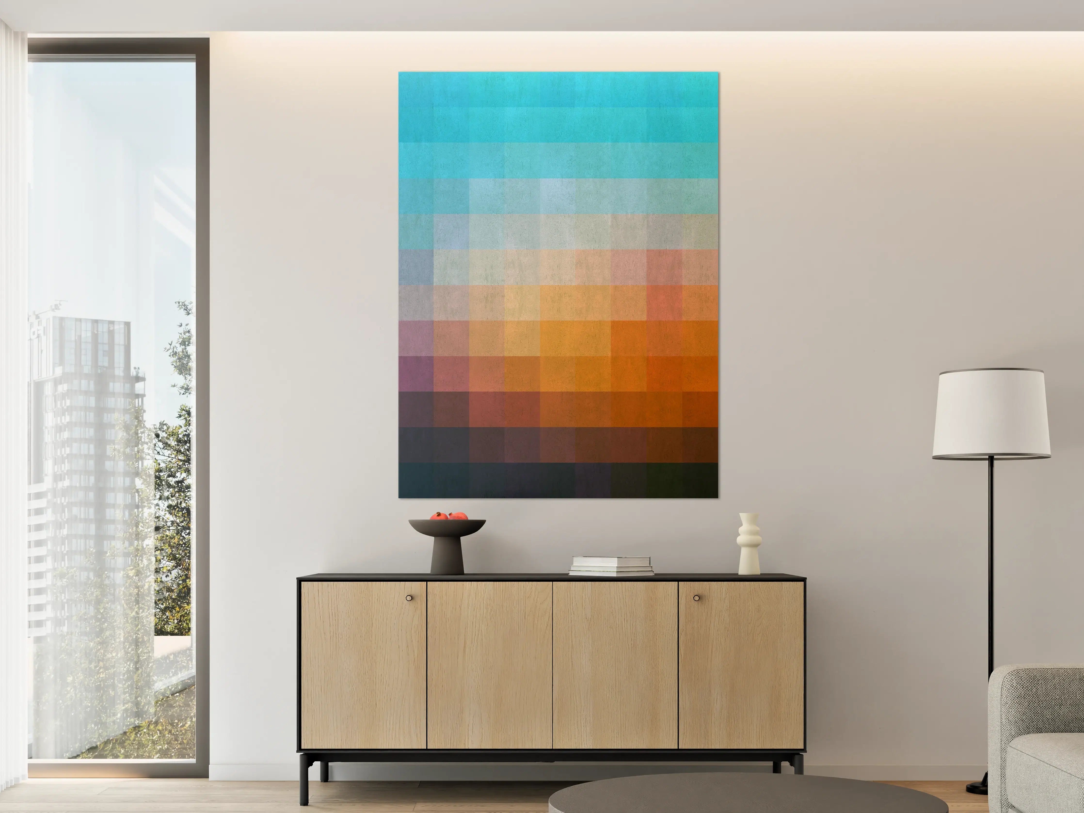 Große Wandbilder - Bunte Pixelkunst in Aquarall-Optik