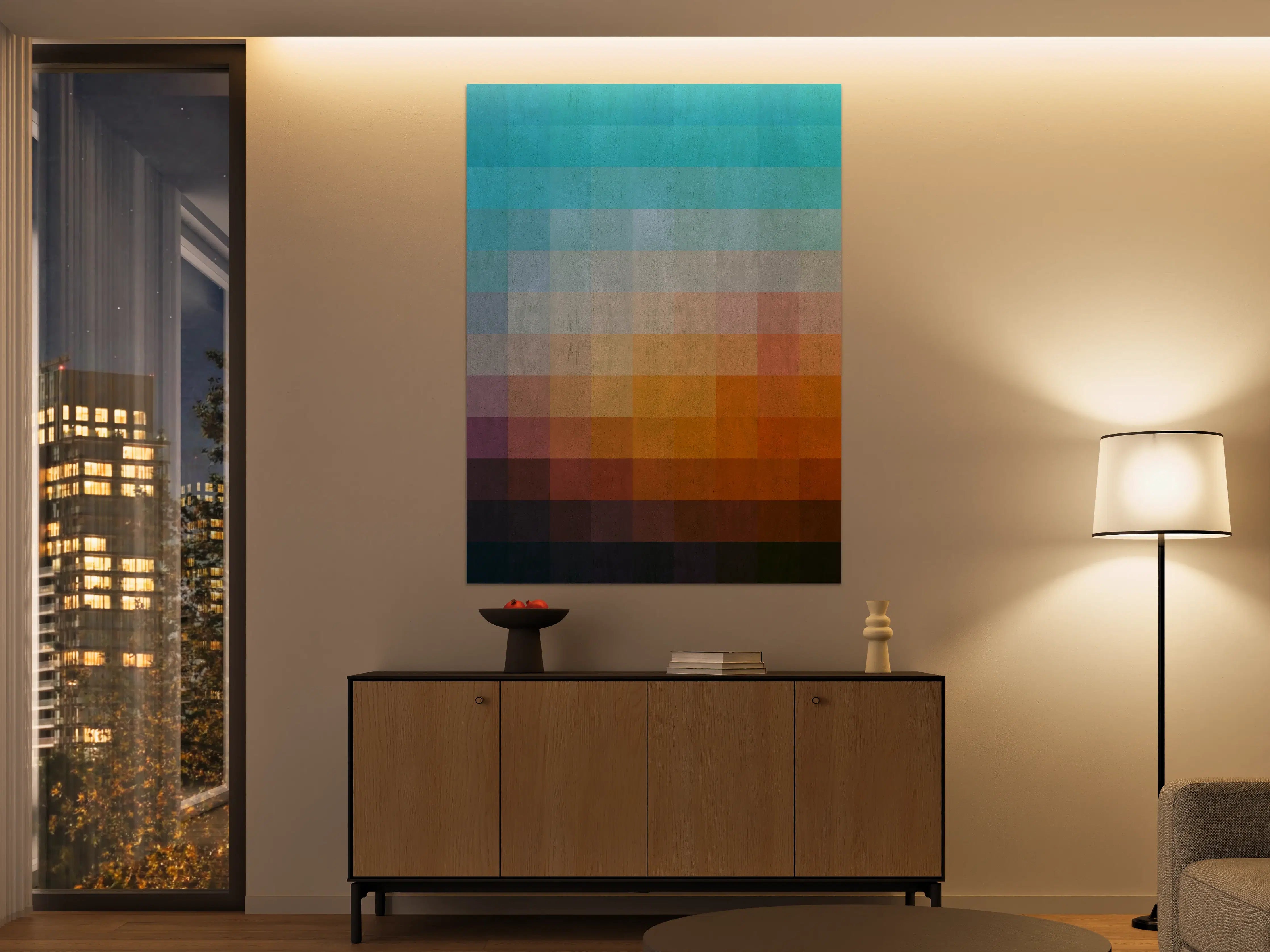 Große Wandbilder - Bunte Pixelkunst in Aquarall-Optik