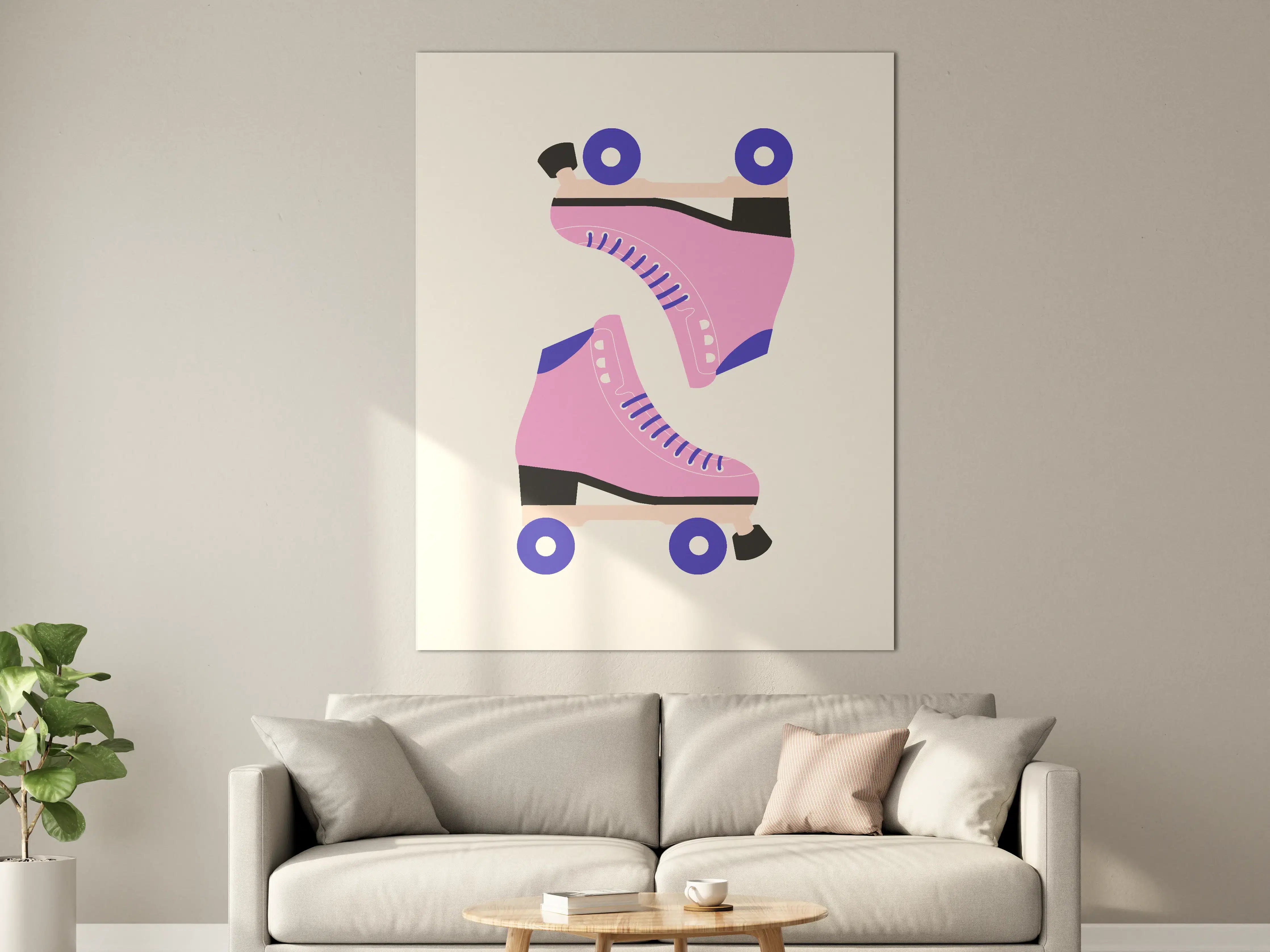Große Wandbilder - Bunte Rollschuhe mit modernem Design