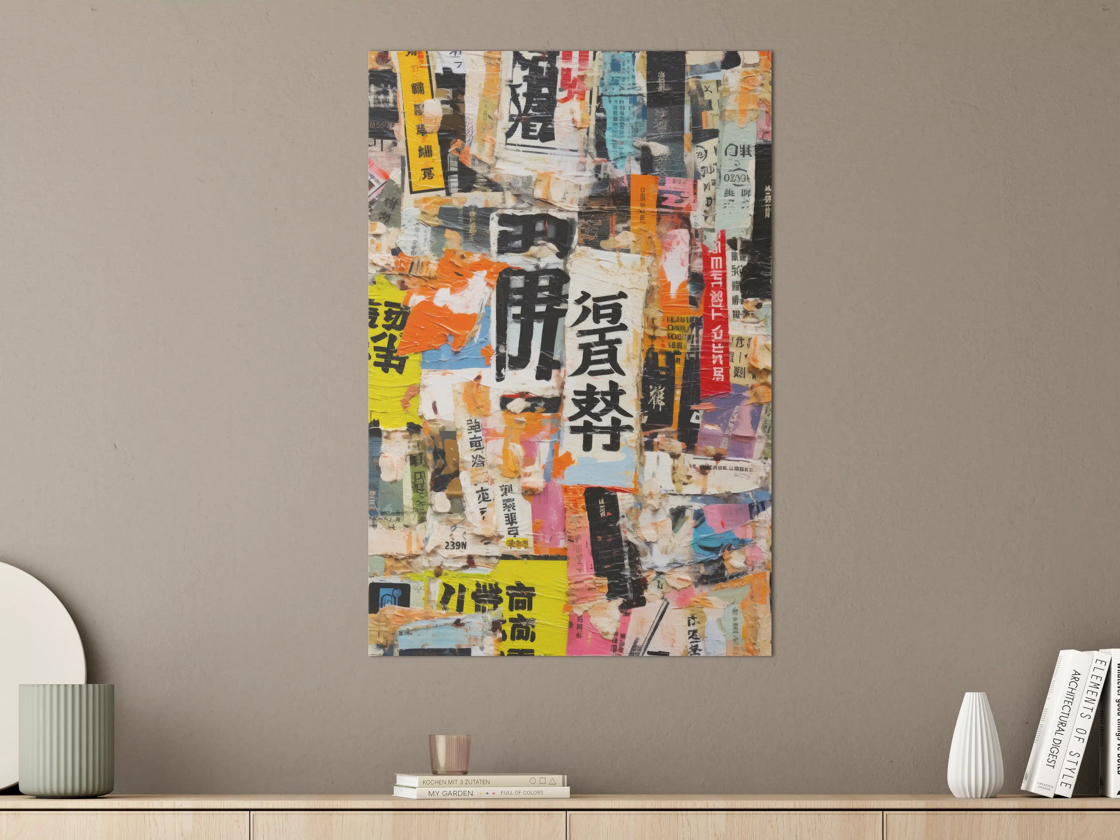 Große Wandbilder - Bunte Urban-Collage Textur