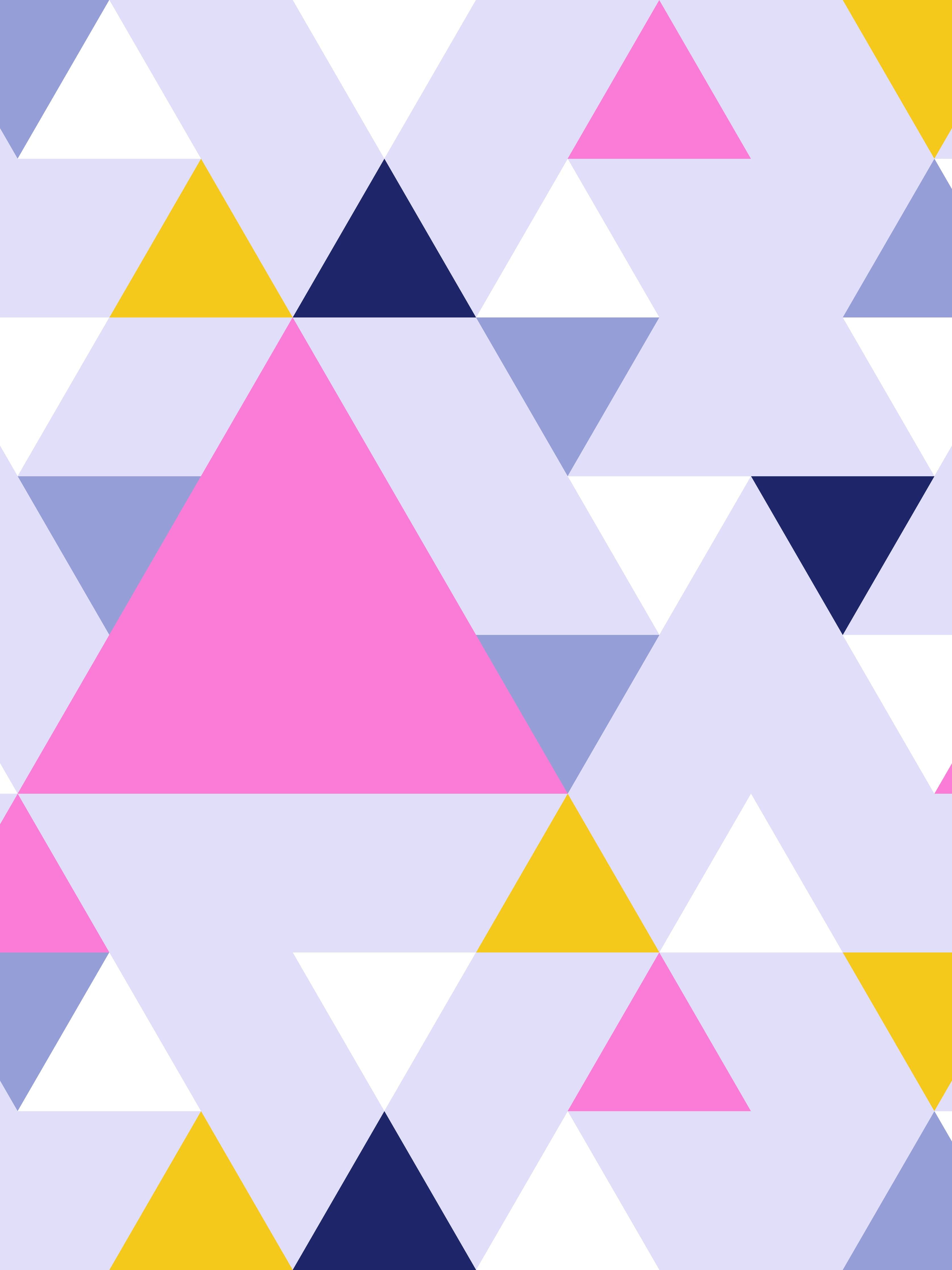 Große Wandbilder-Bunte geometrische Muster mit Pink, Blau und Gelb