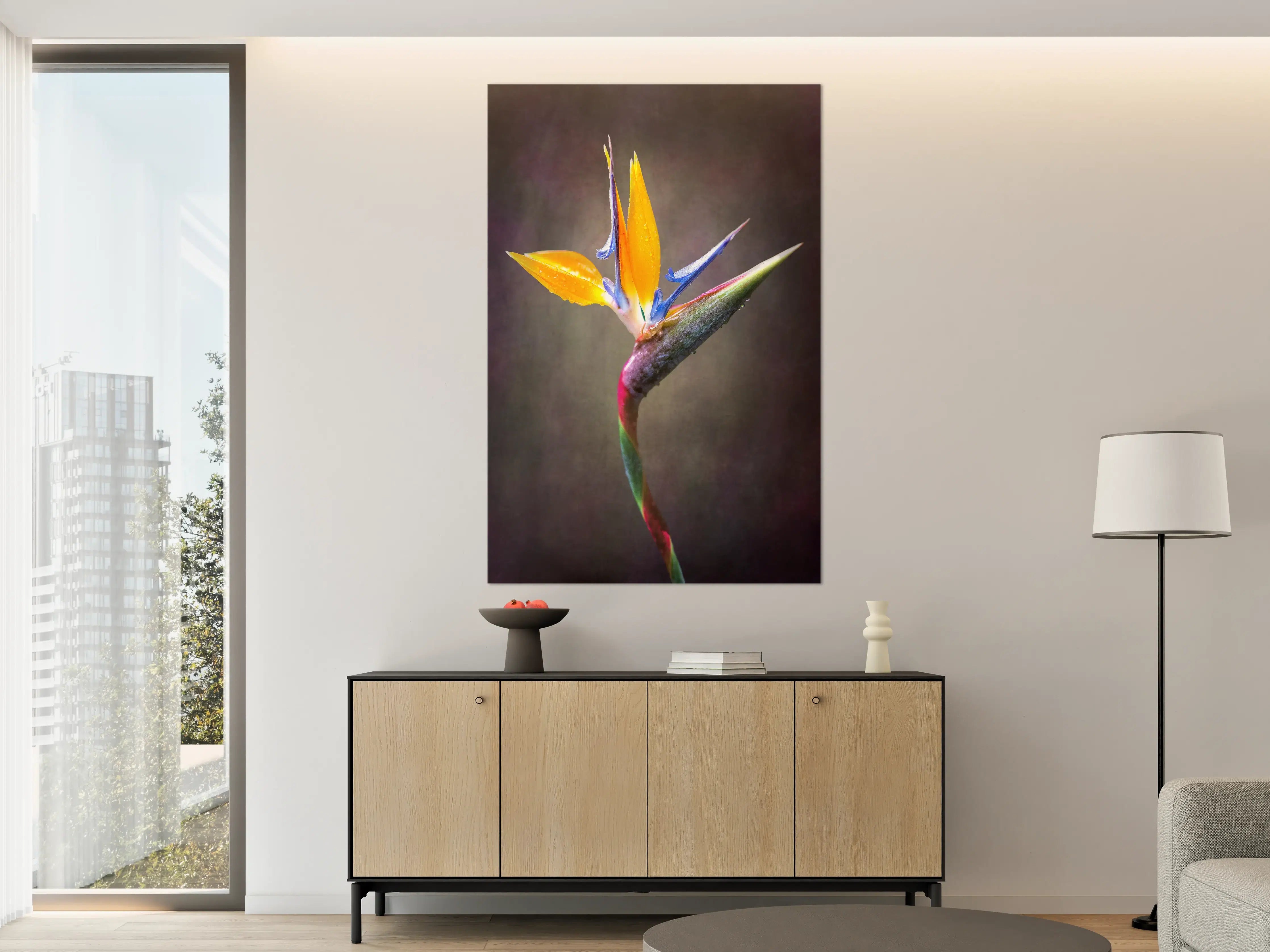 Große Wandbilder - Bunter Blumenstrauß auf dunklem Hintergrund