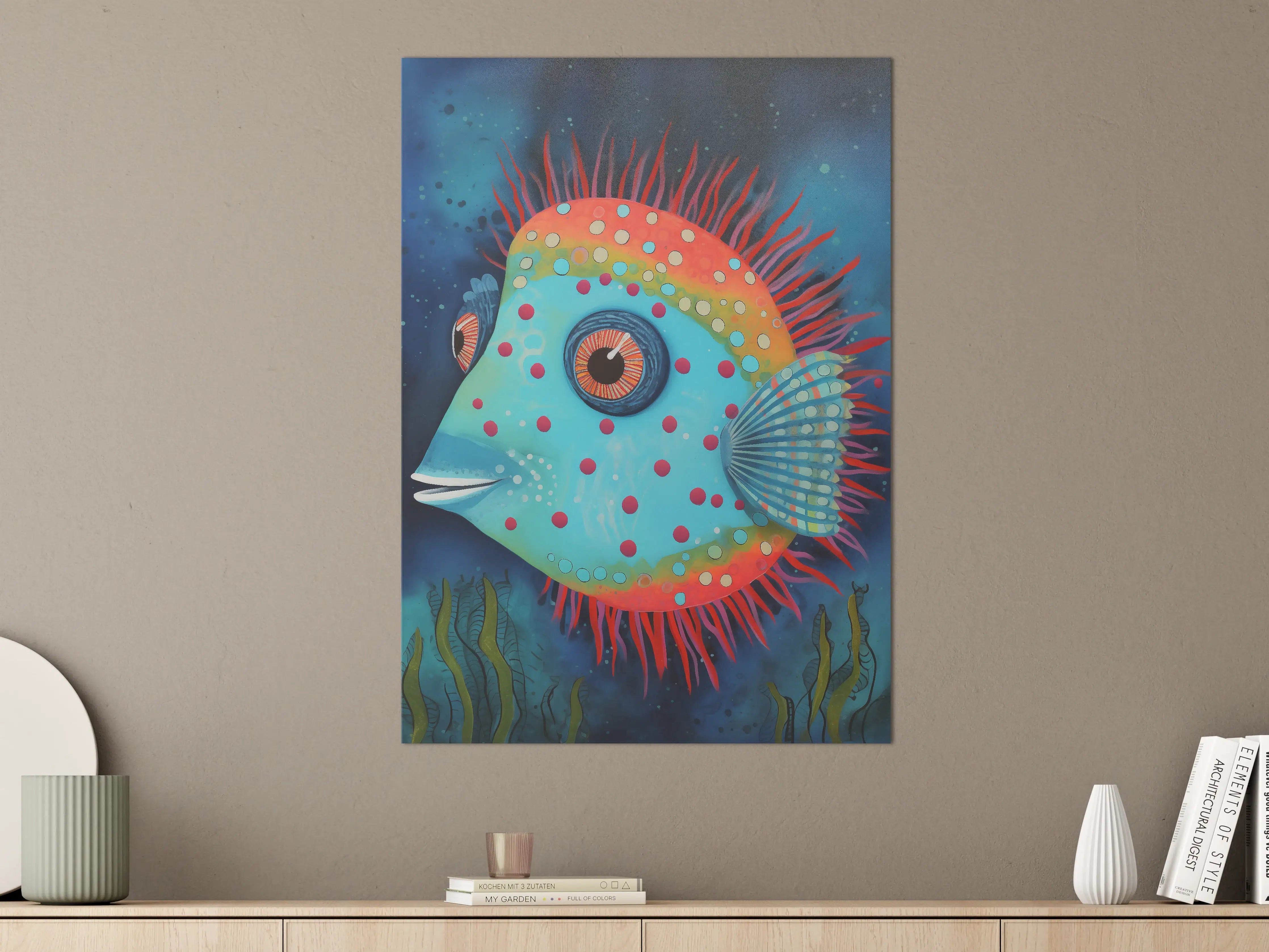 Große Wandbilder - Bunter Meeresbewohner mit leuchtenden Farben