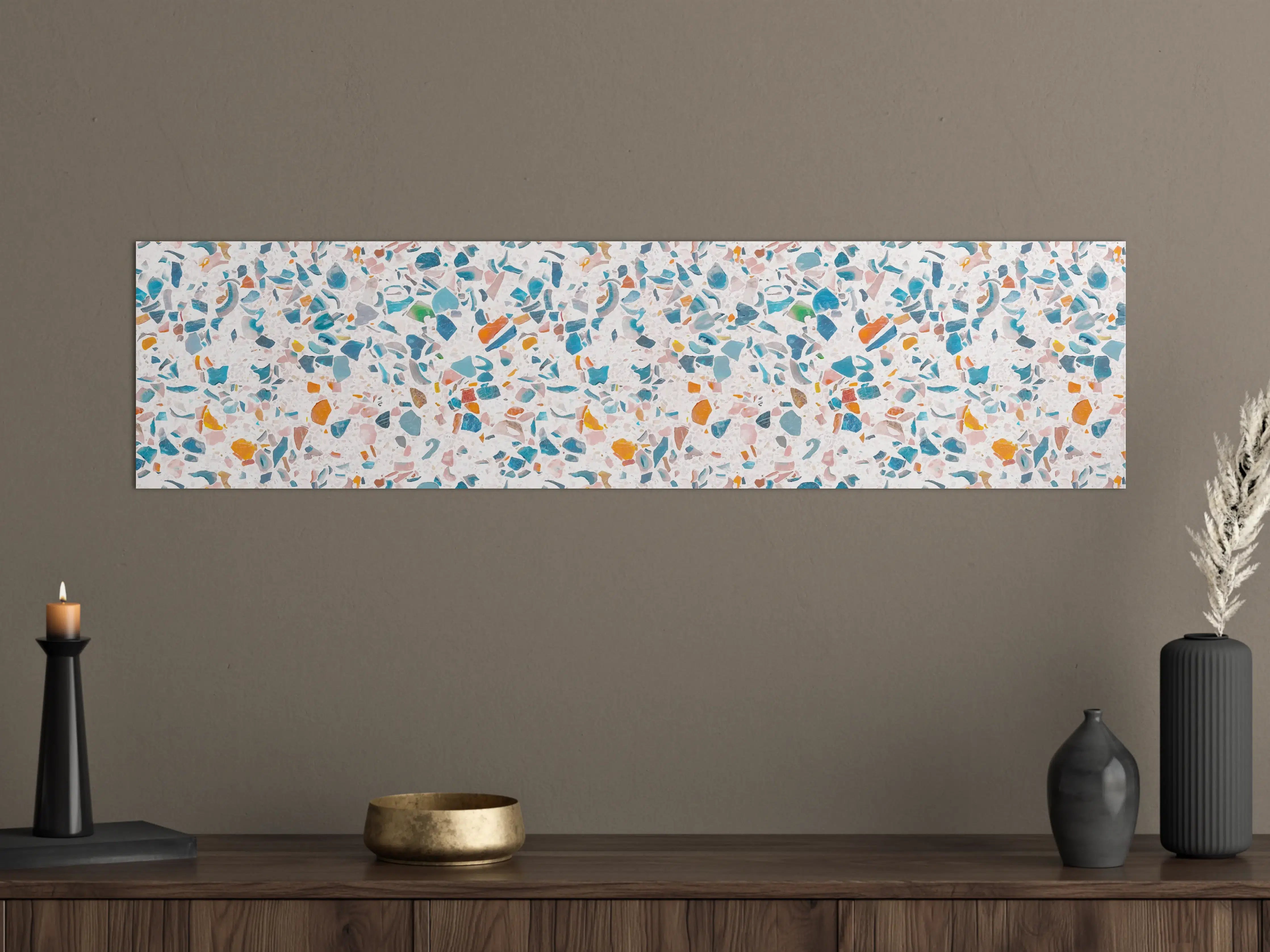 Große Wandbilder - Bunter Terrazzo Designbelag