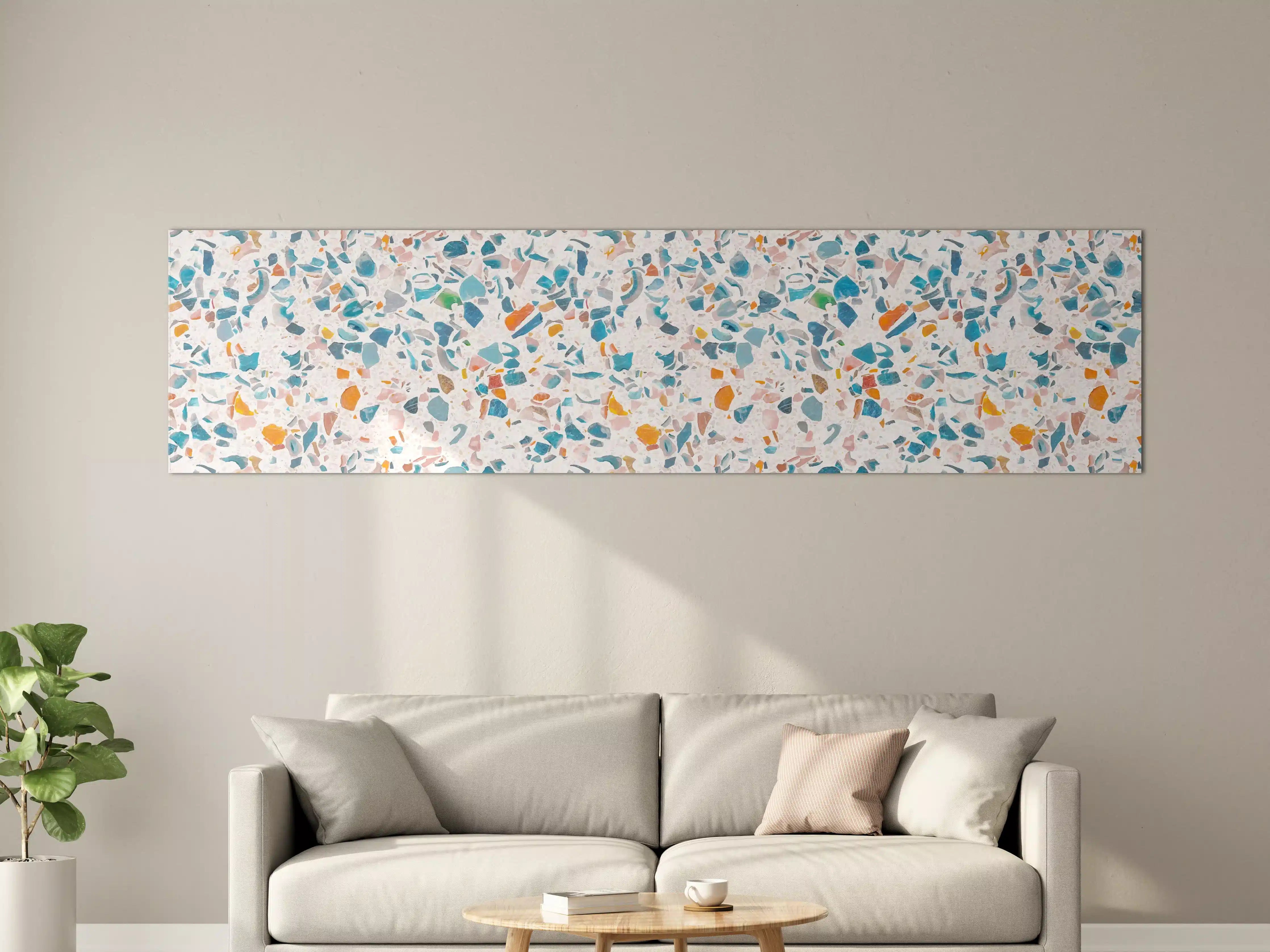 Große Wandbilder - Bunter Terrazzo Designbelag