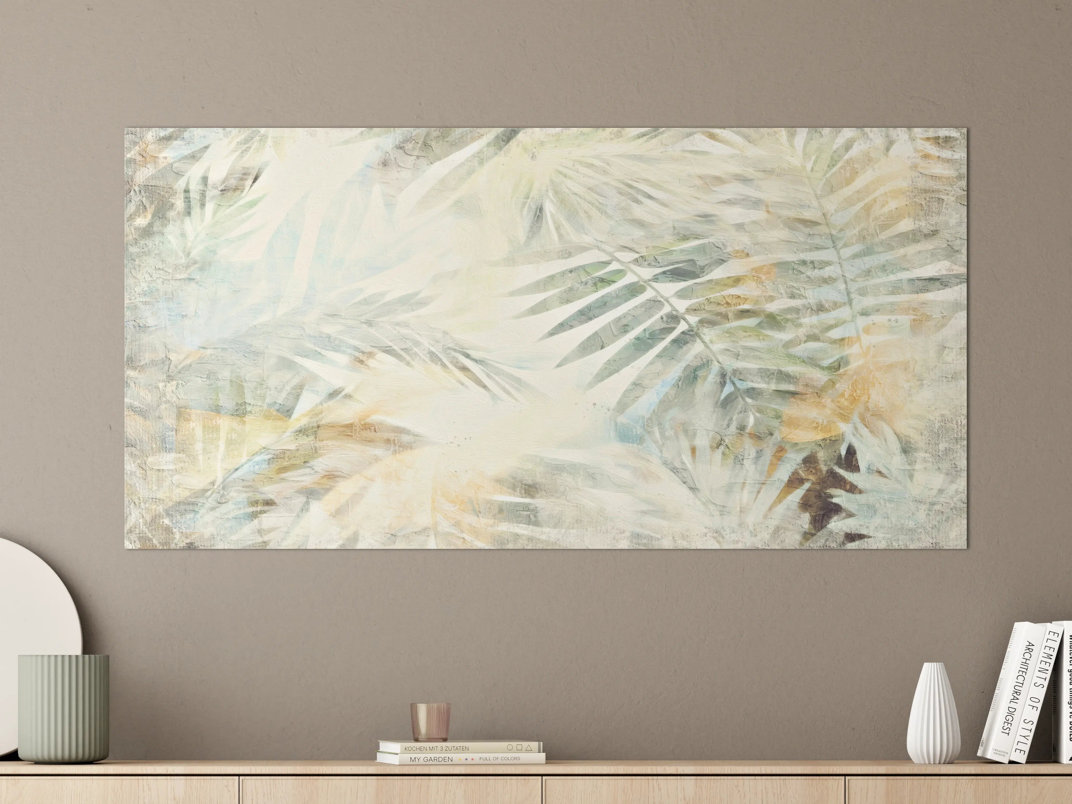 Große Wandbilder - Buntes Dschungel Gemälde