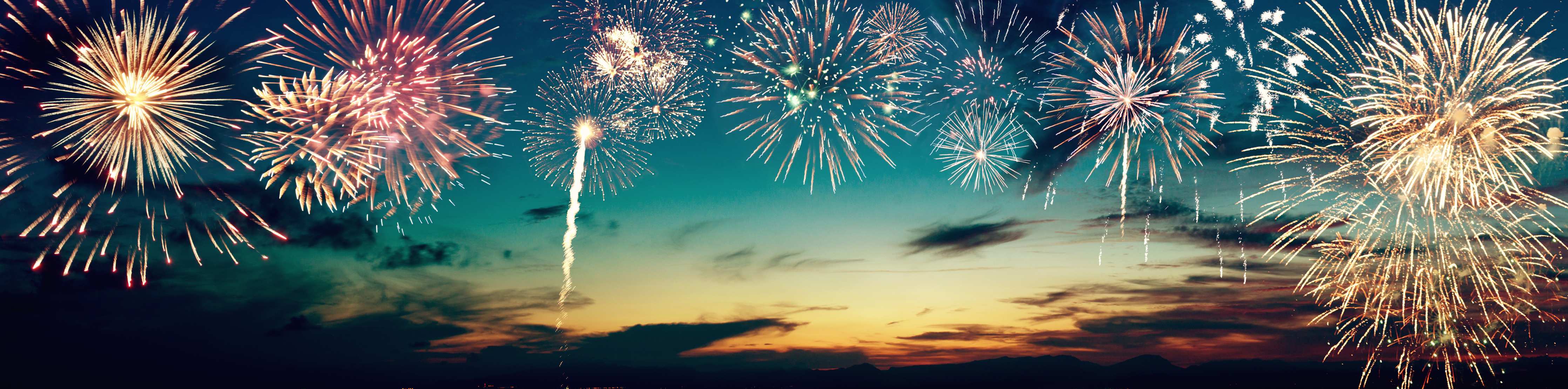 Große Wandbilder-Buntes Feuerwerk Himmelsspektakel
