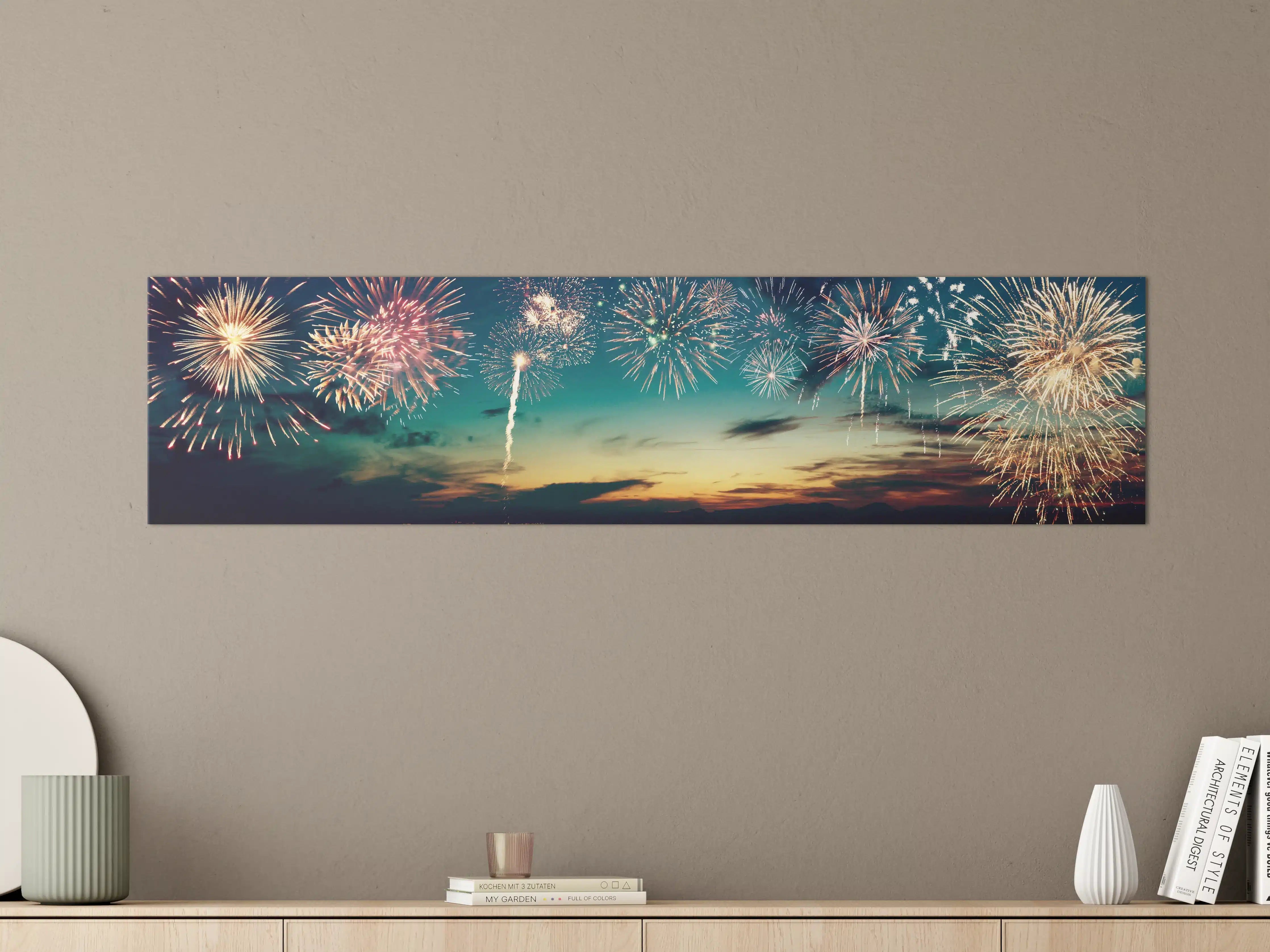 Große Wandbilder - Buntes Feuerwerk Himmelsspektakel