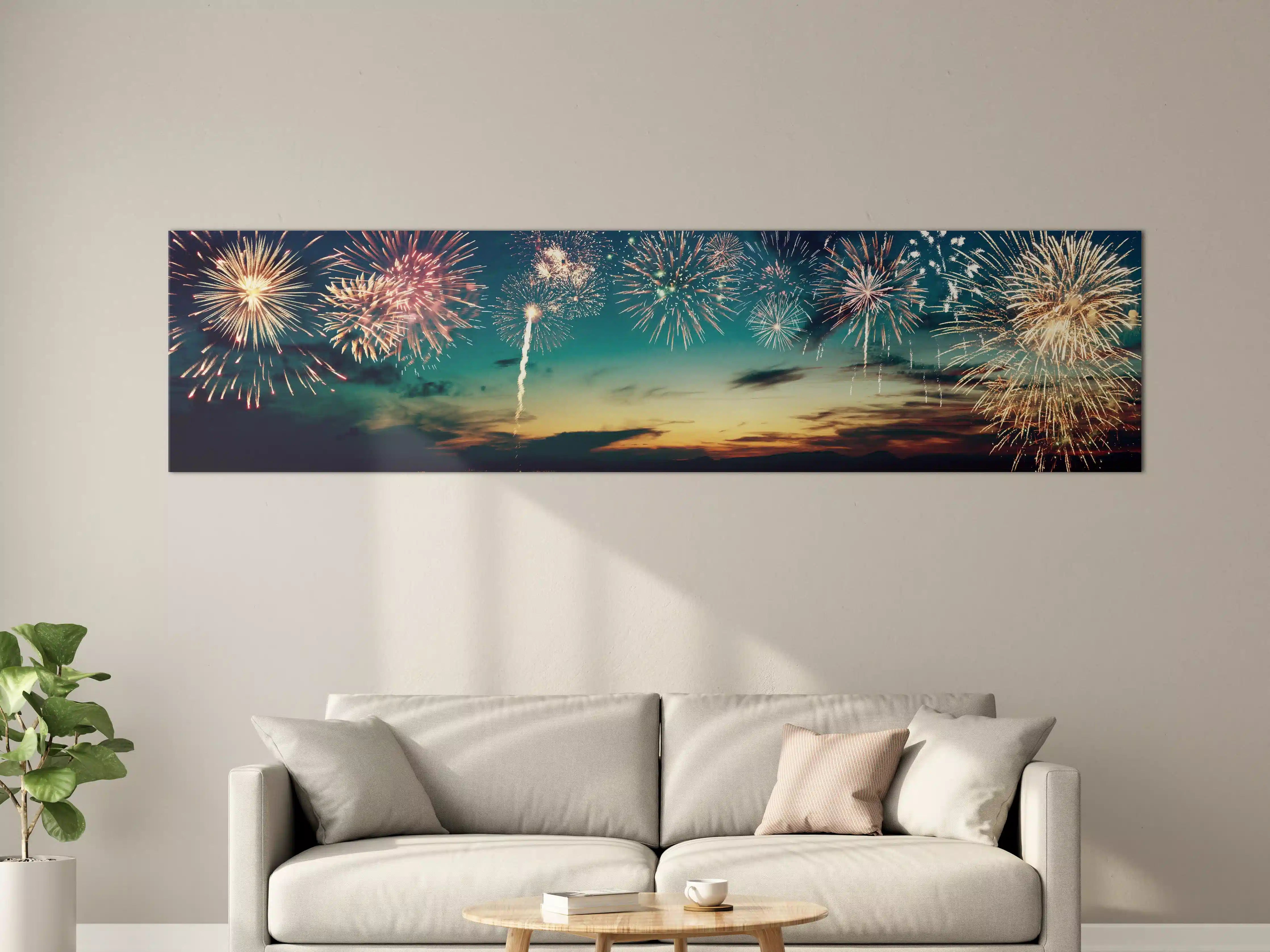 Große Wandbilder - Buntes Feuerwerk Himmelsspektakel