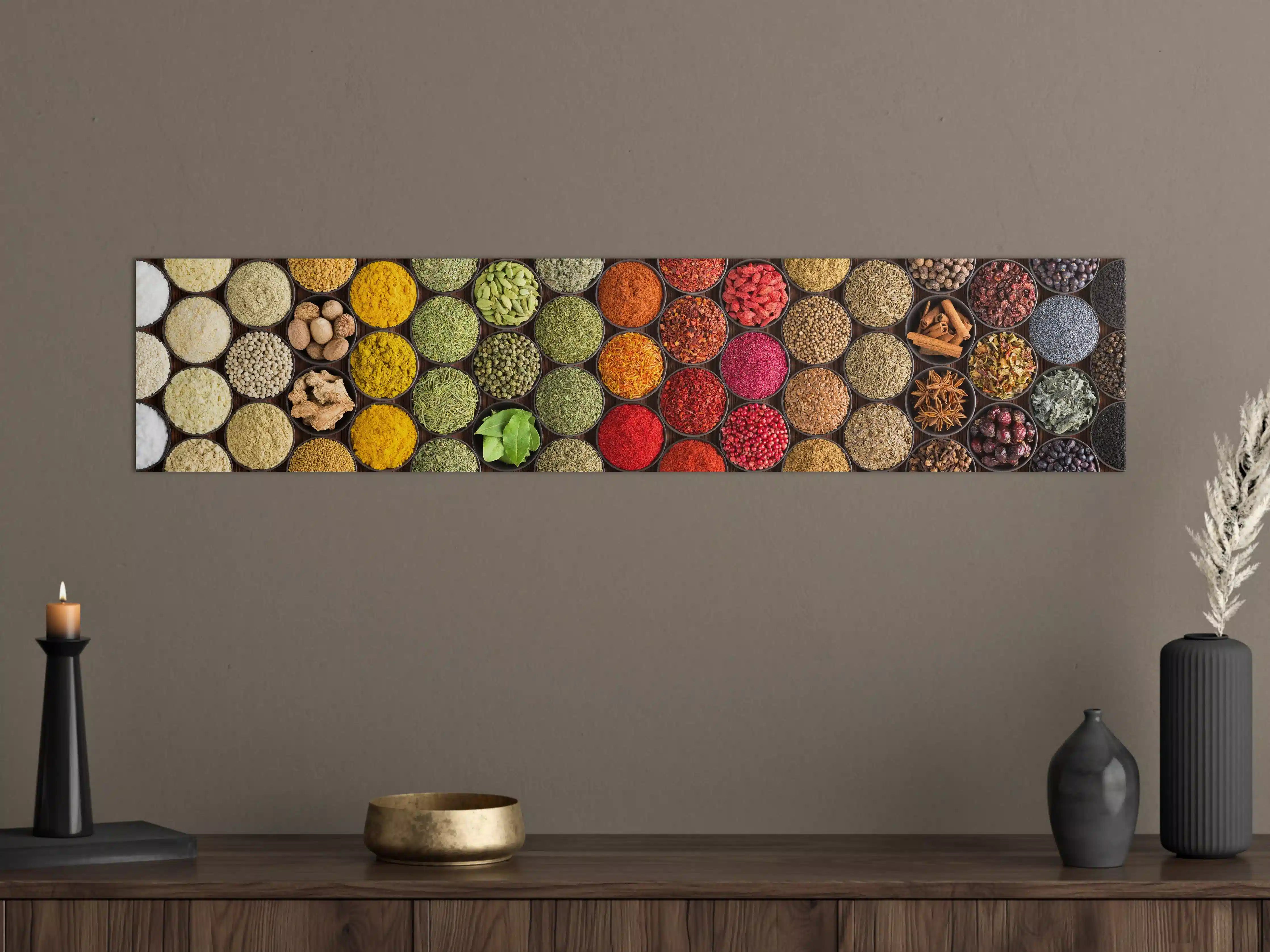 Große Wandbilder - Buntes Gewürz-Mosaik