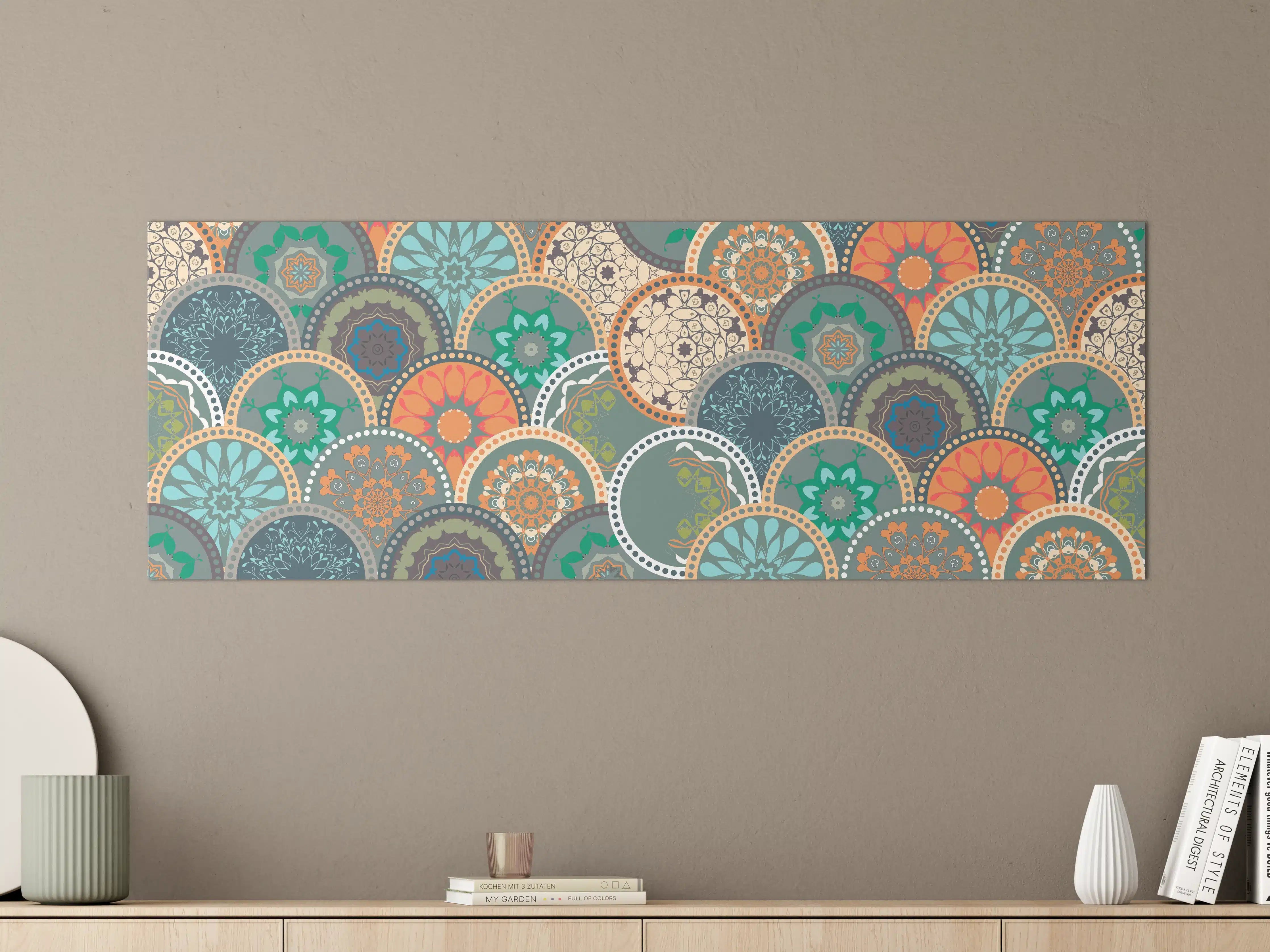 Große Wandbilder - Buntes Muster Mandala Design