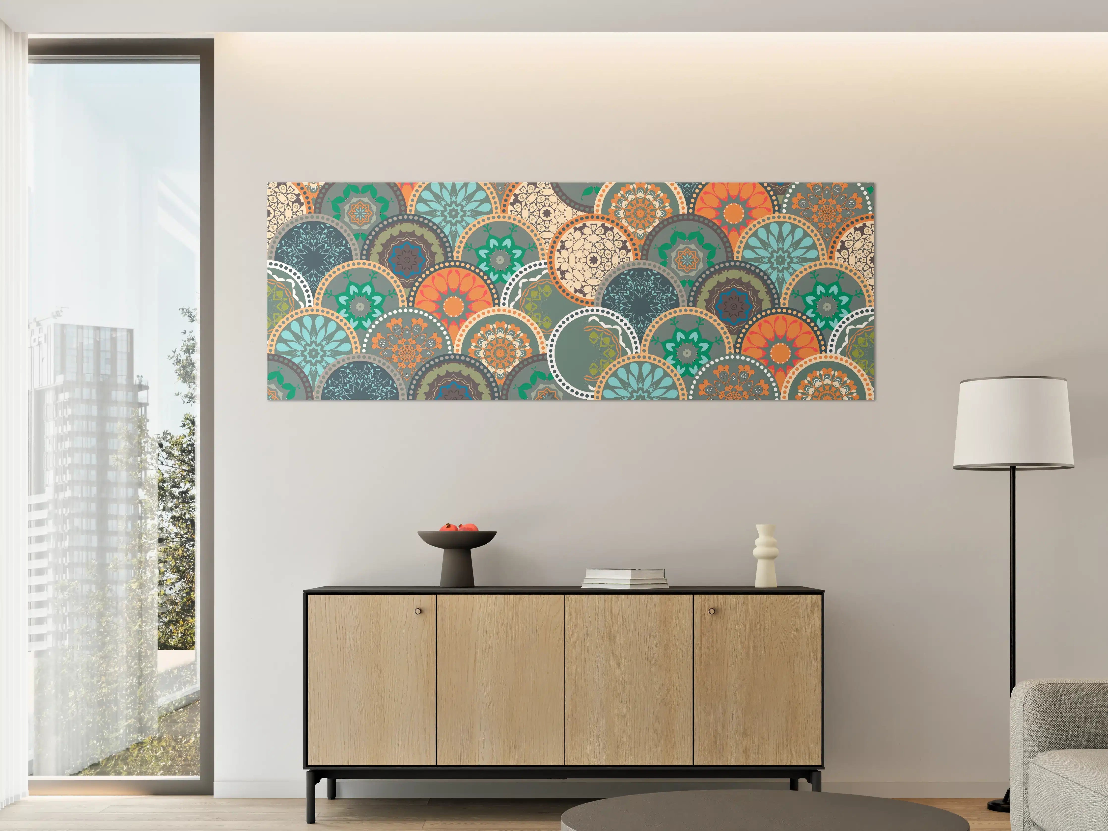 Große Wandbilder - Buntes Muster Mandala Design
