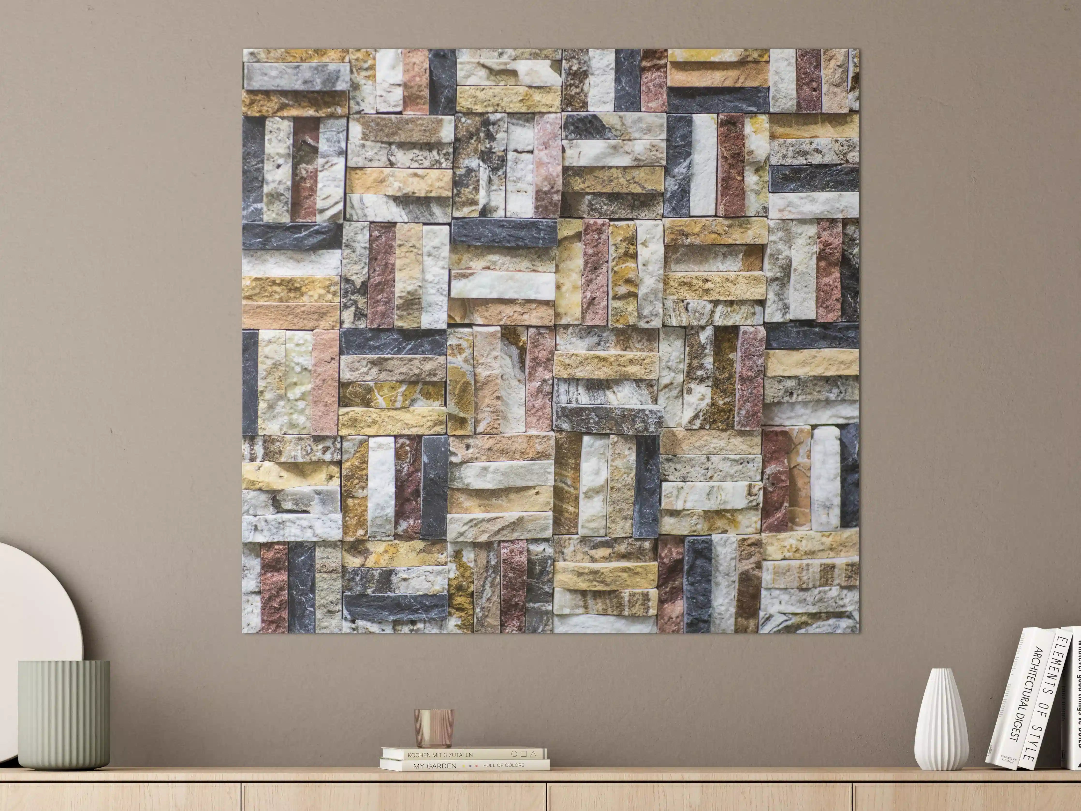 Große Wandbilder - Buntes Naturstein Mosaik