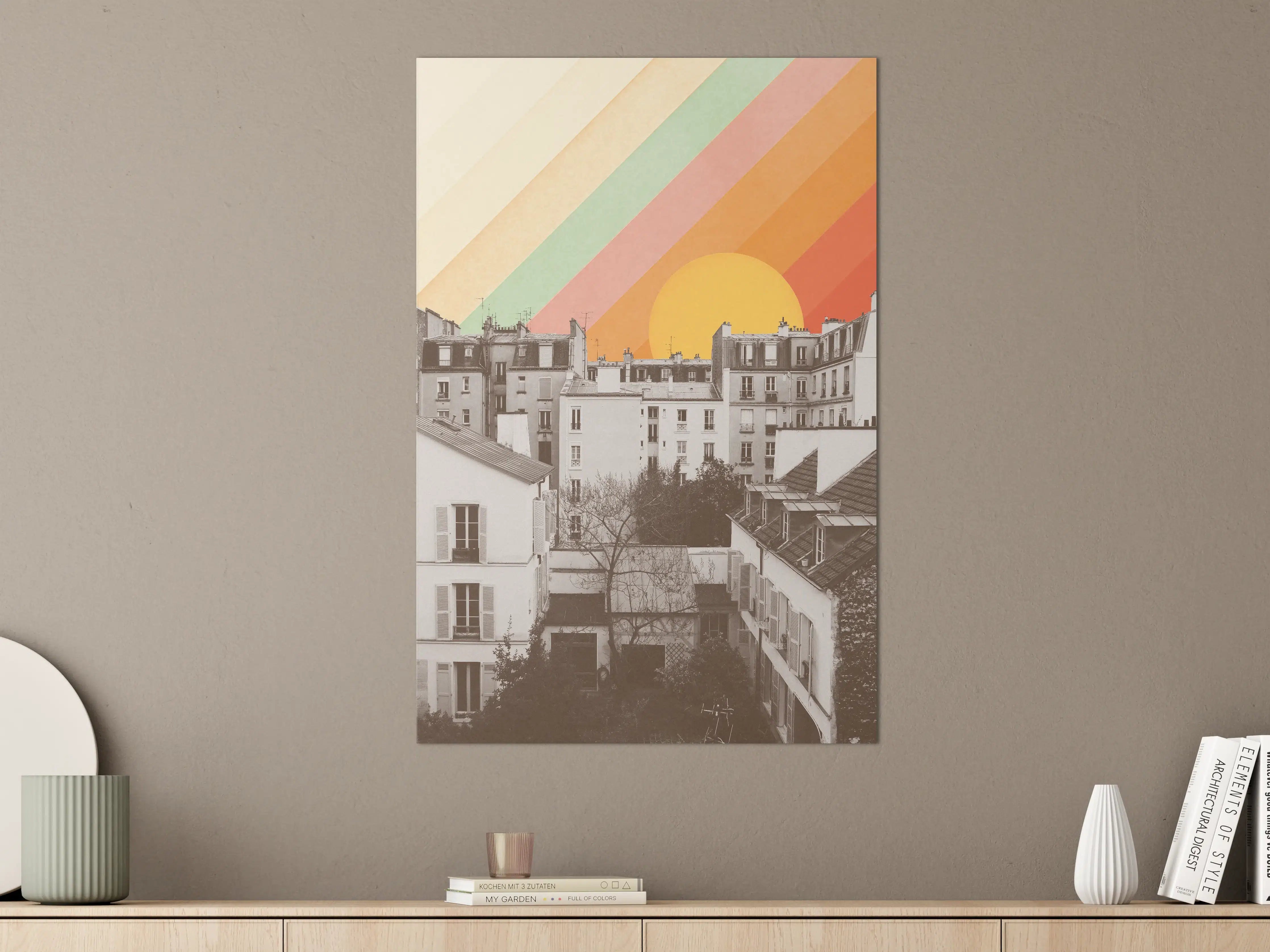 Große Wandbilder - Buntes Paris Schwarz-Weiß