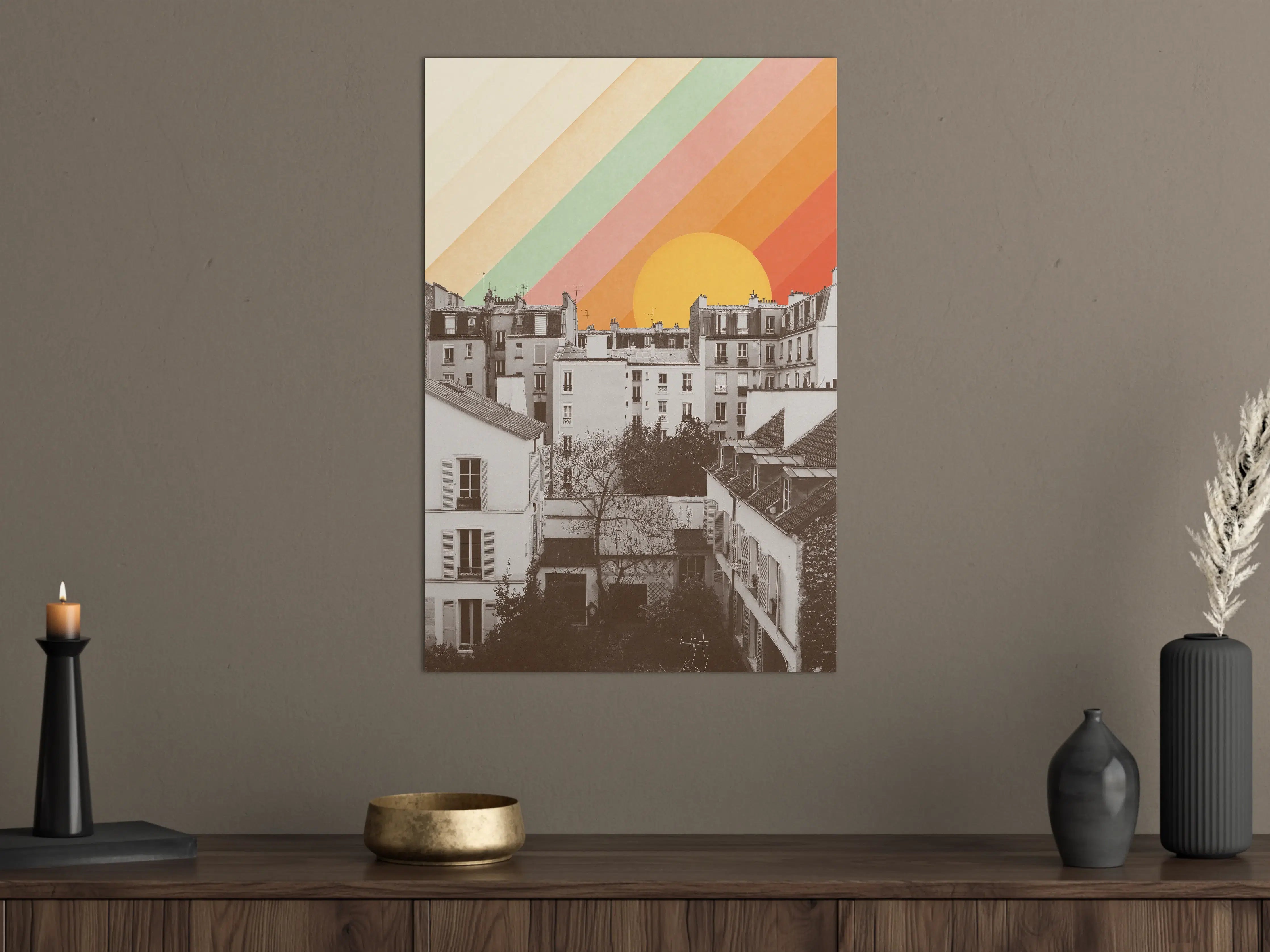 Große Wandbilder - Buntes Paris Schwarz-Weiß