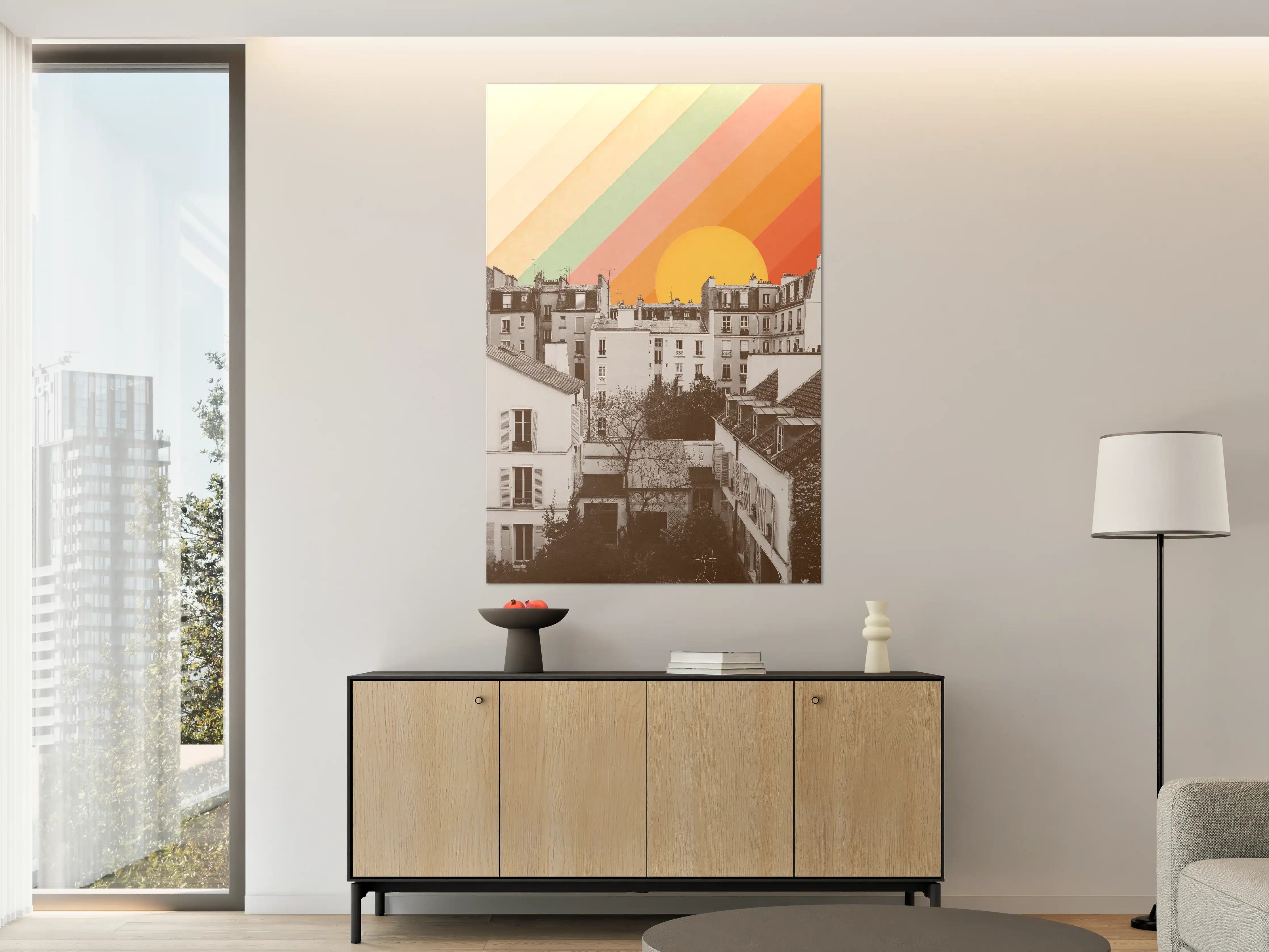 Große Wandbilder - Buntes Paris Schwarz-Weiß