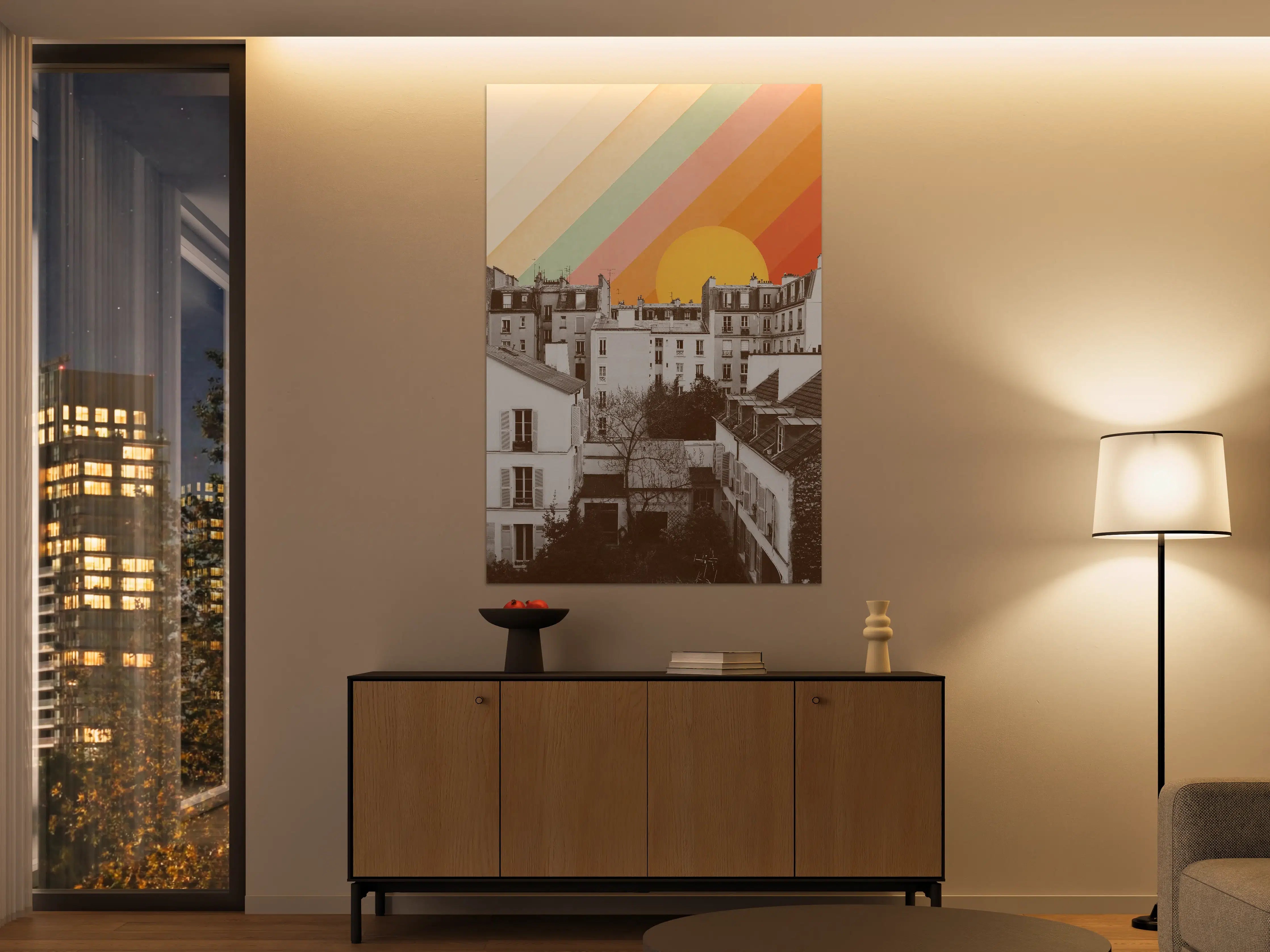 Große Wandbilder - Buntes Paris Schwarz-Weiß