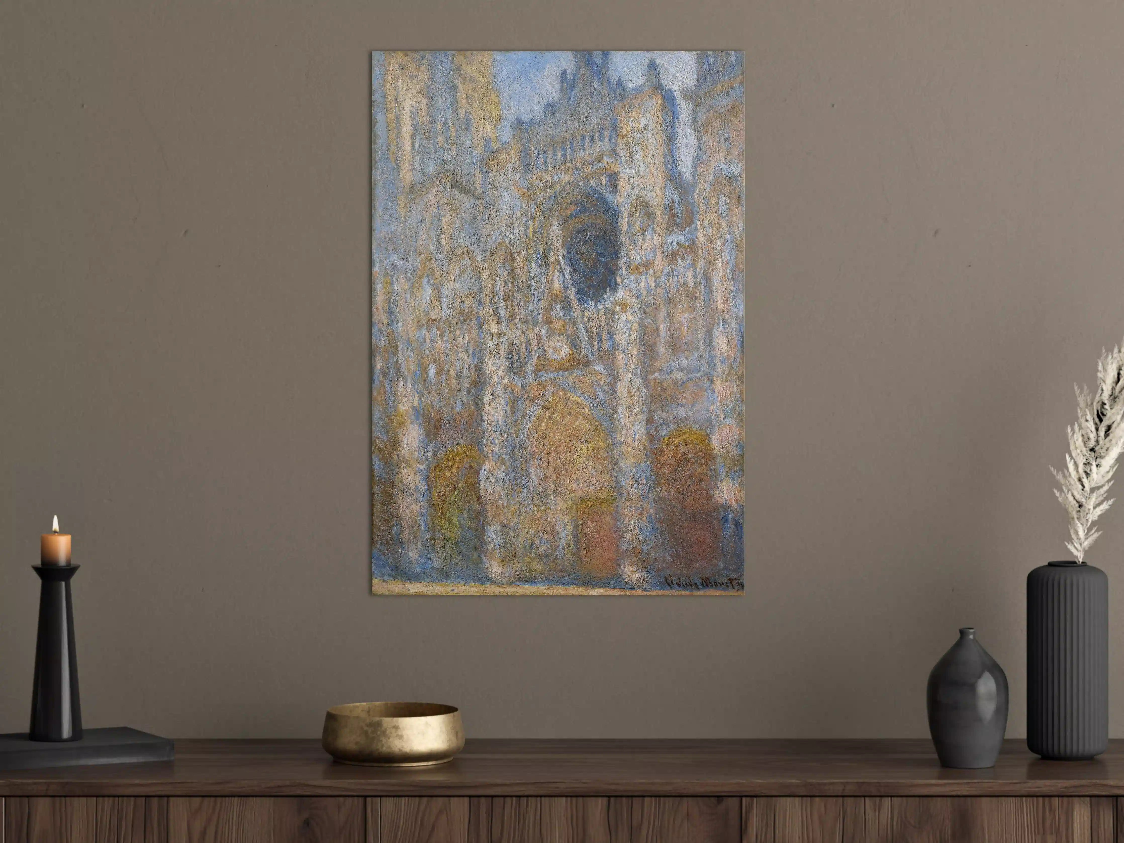 Große Wandbilder - Buntes impressionistisches Stadtbild, blaue und gelbe Töne