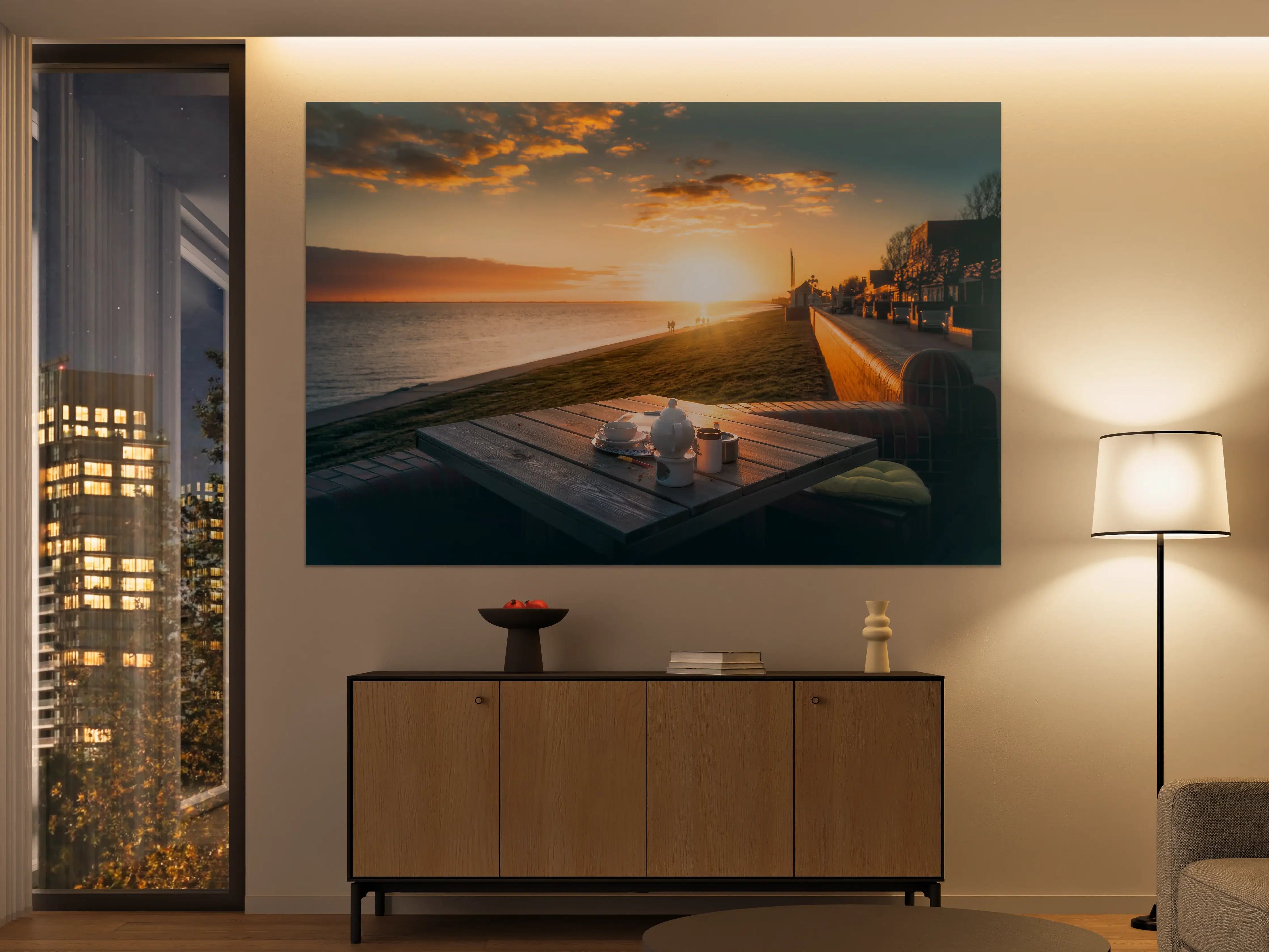 Große Wandbilder - Cafe am sonnigen Südstrand - Wilhelmshaven