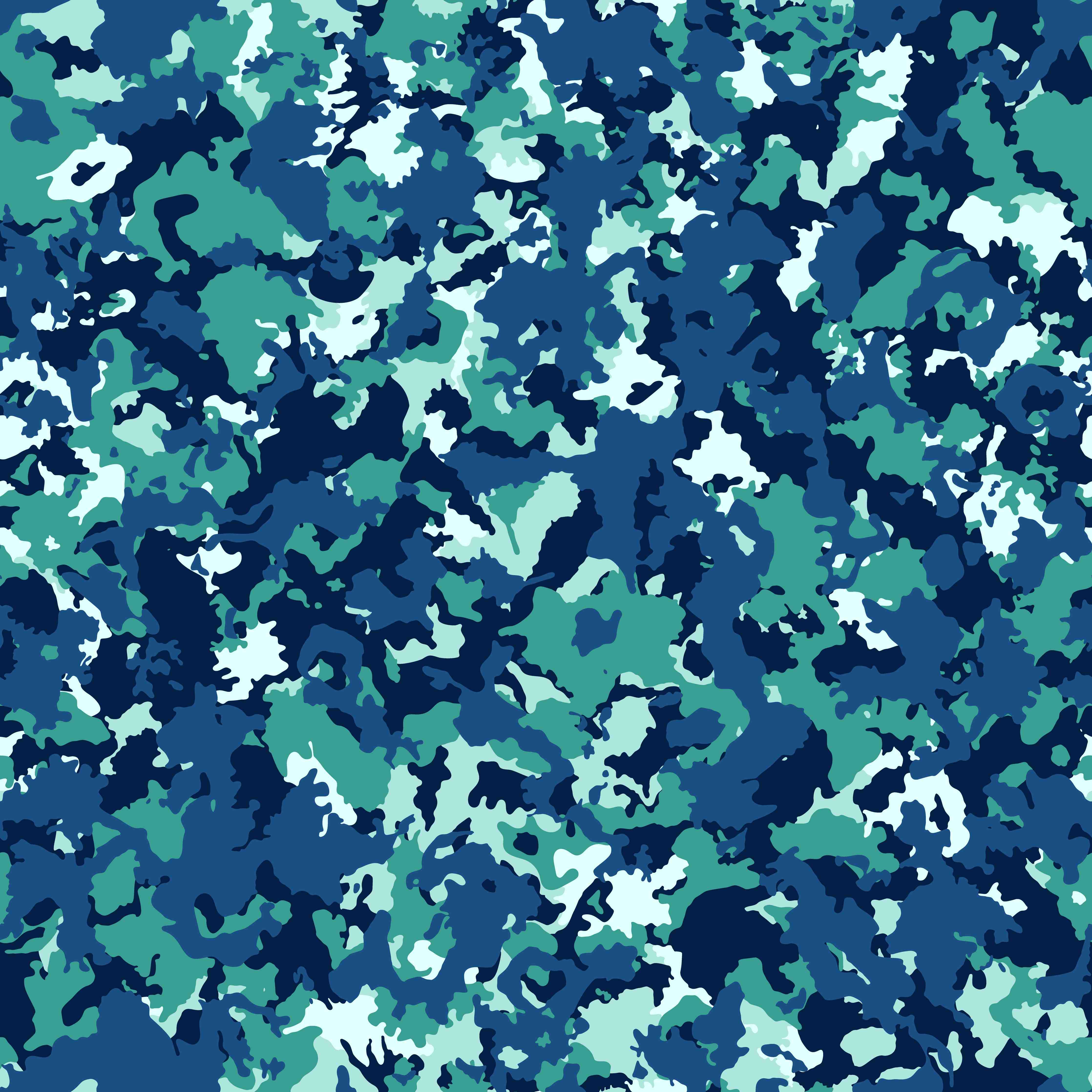 Große Wandbilder-Camouflage-Muster in Blautönen