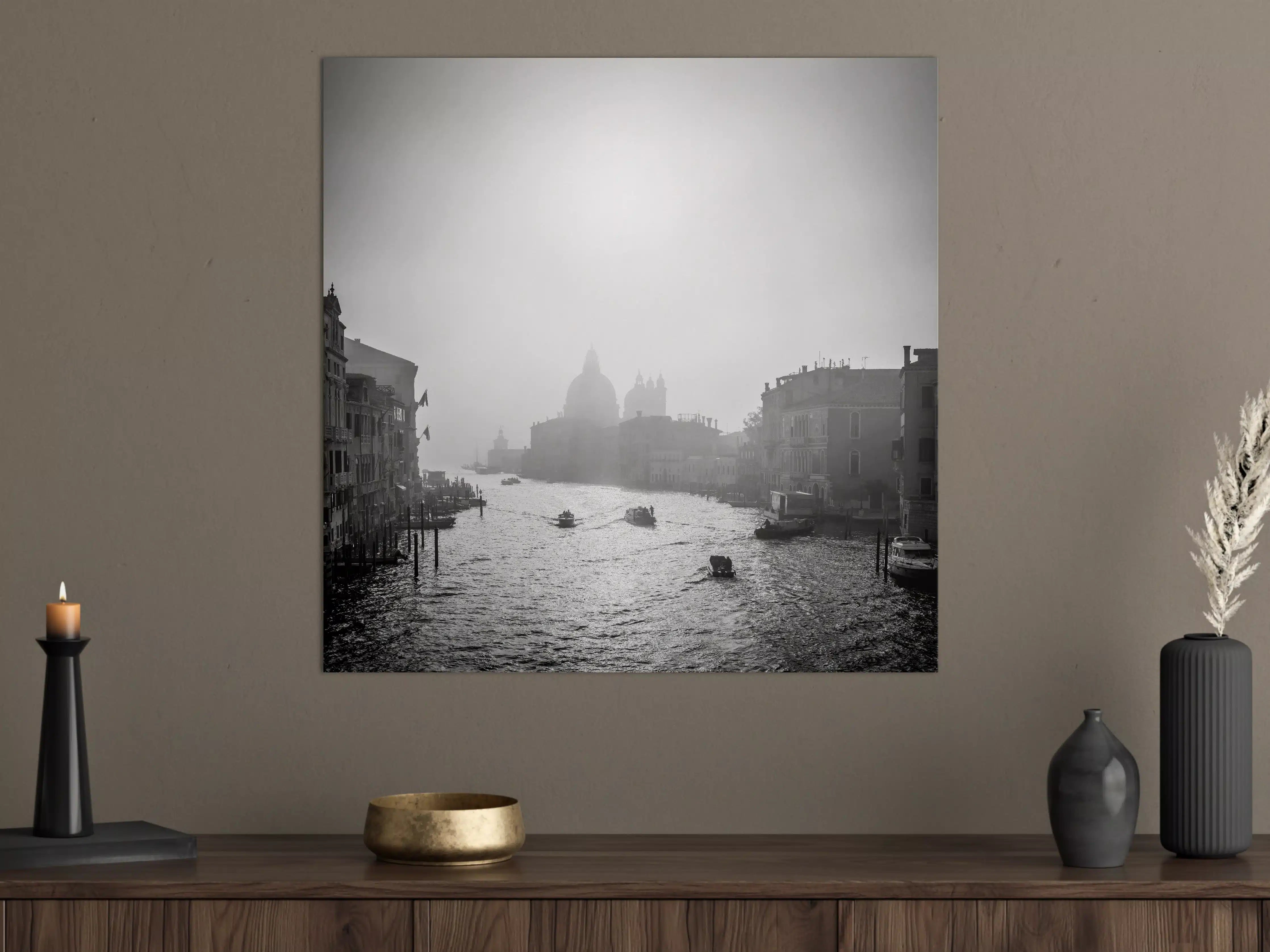 Große Wandbilder - Canal Grande in Schwarz-weiß