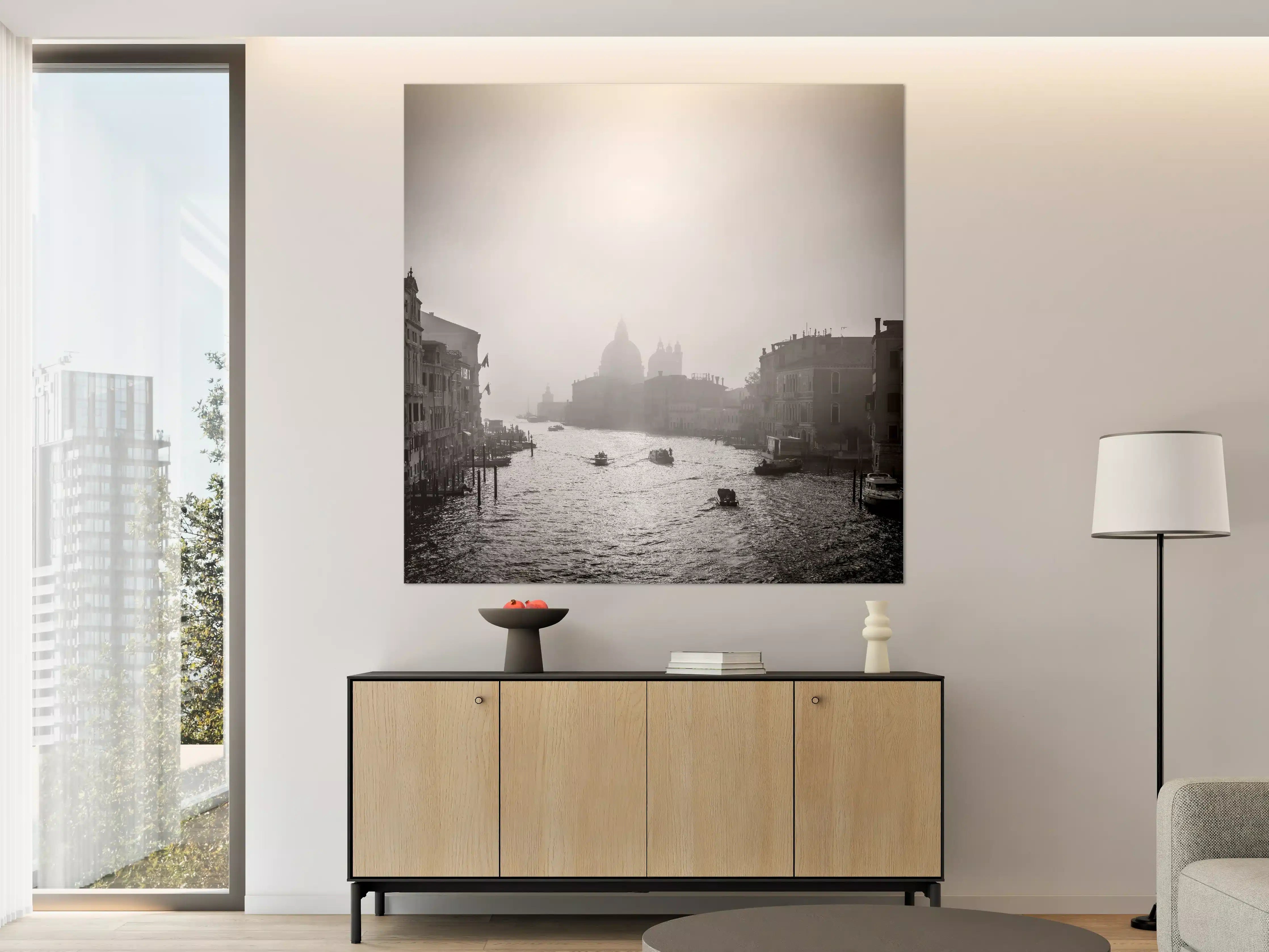 Große Wandbilder - Canal Grande in Schwarz-weiß