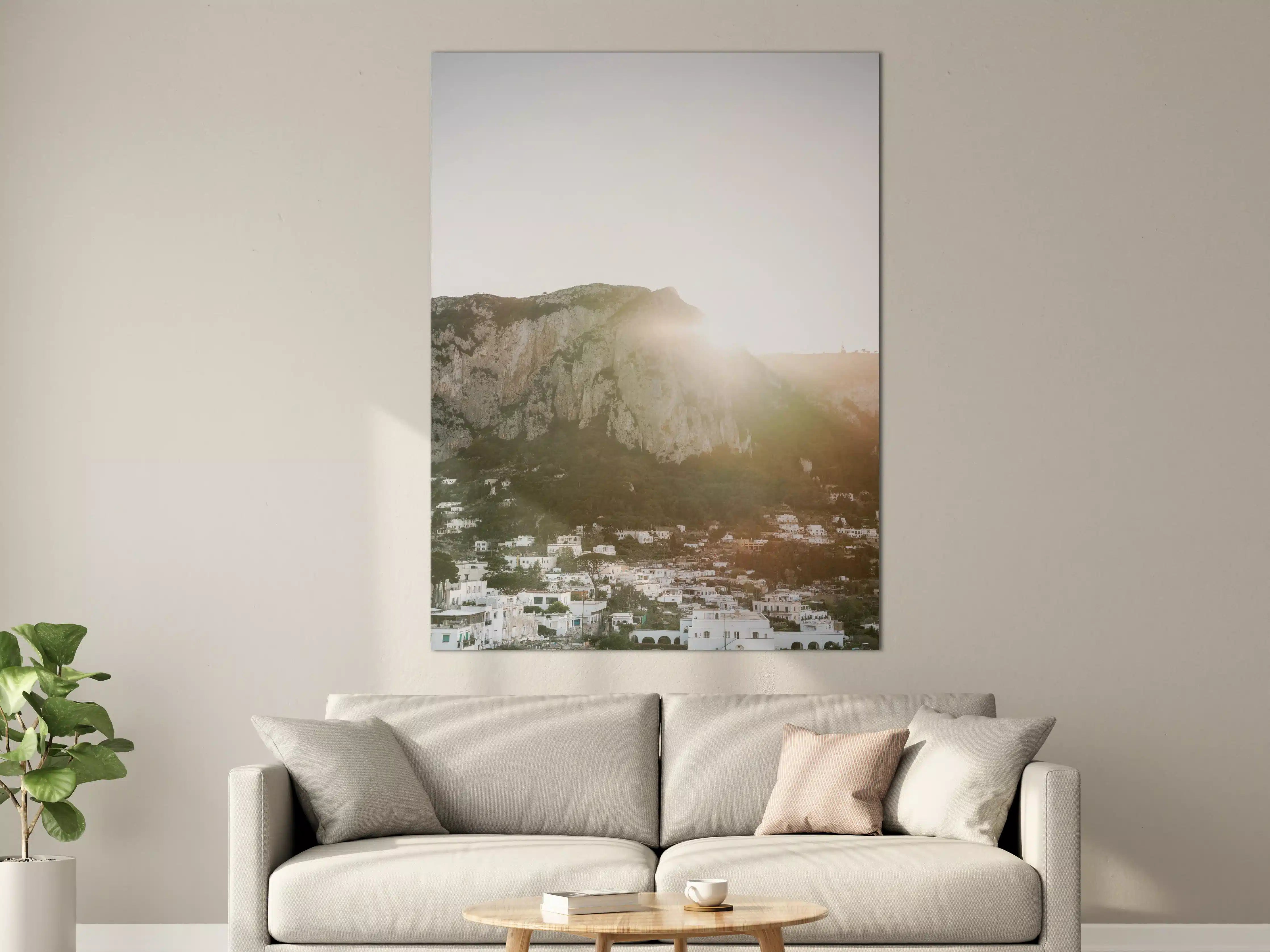 Große Wandbilder - Capri Morgendämmerung Weiß