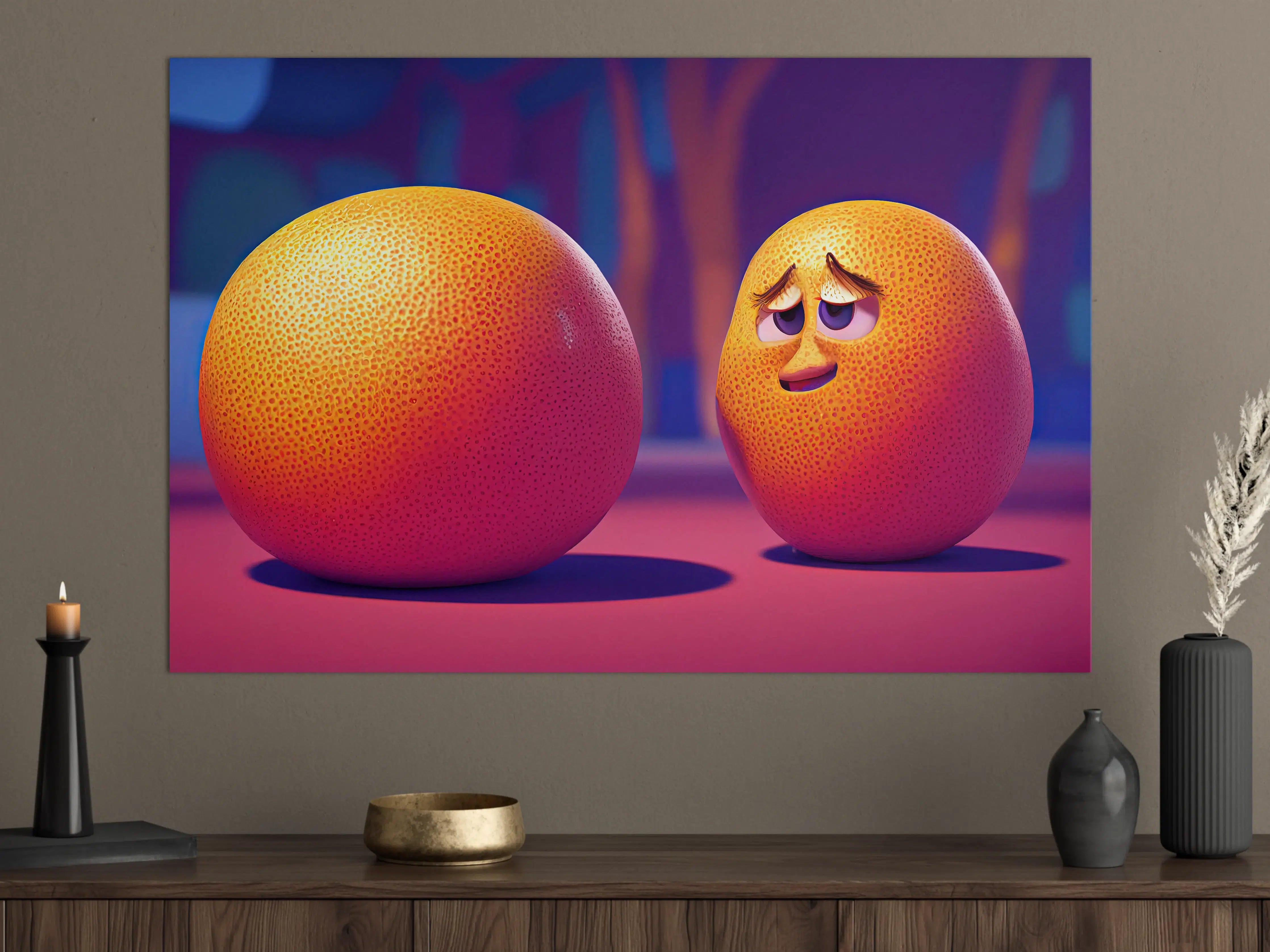 Große Wandbilder - Cartoon Orangen