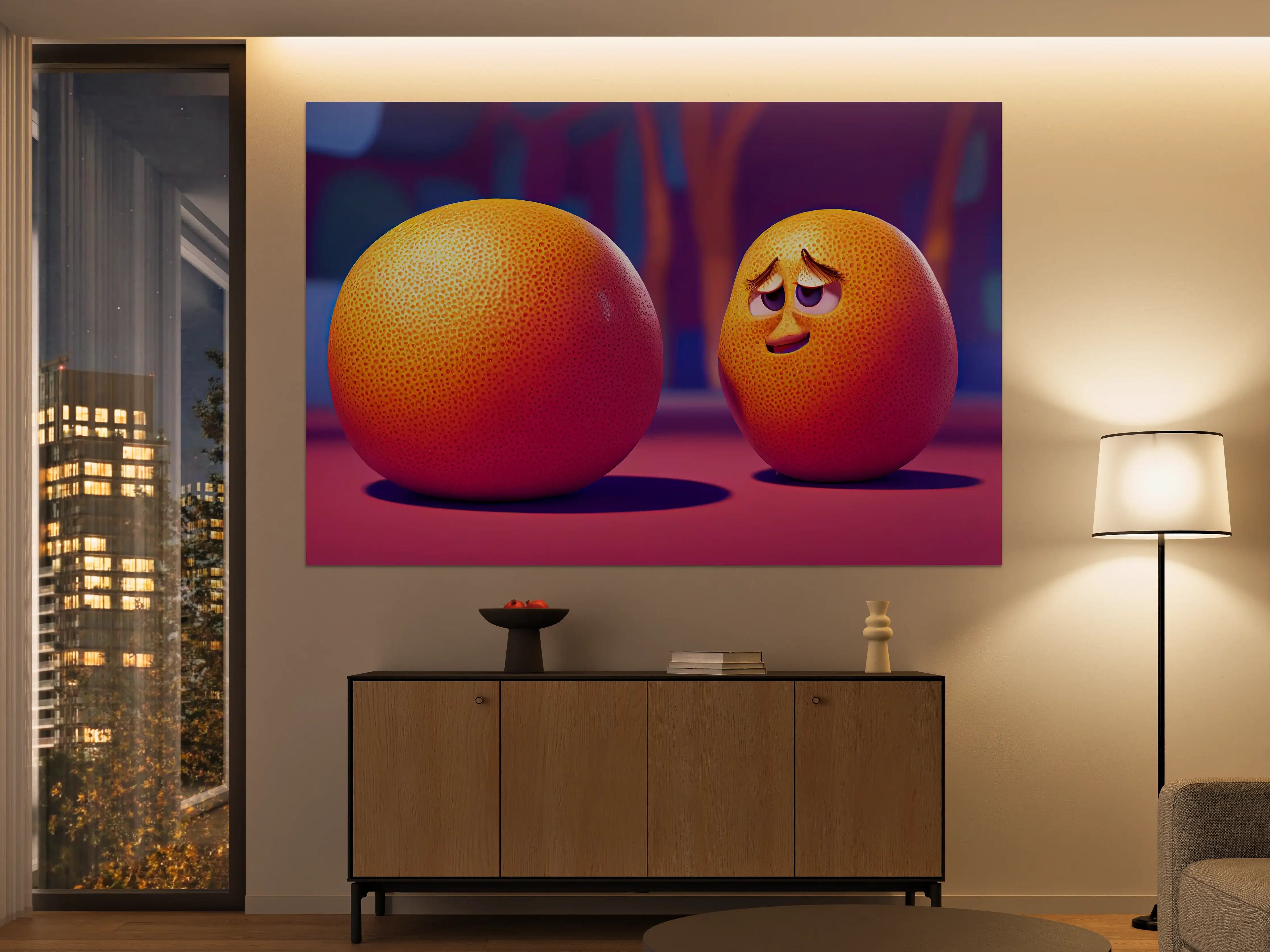 Große Wandbilder - Cartoon Orangen