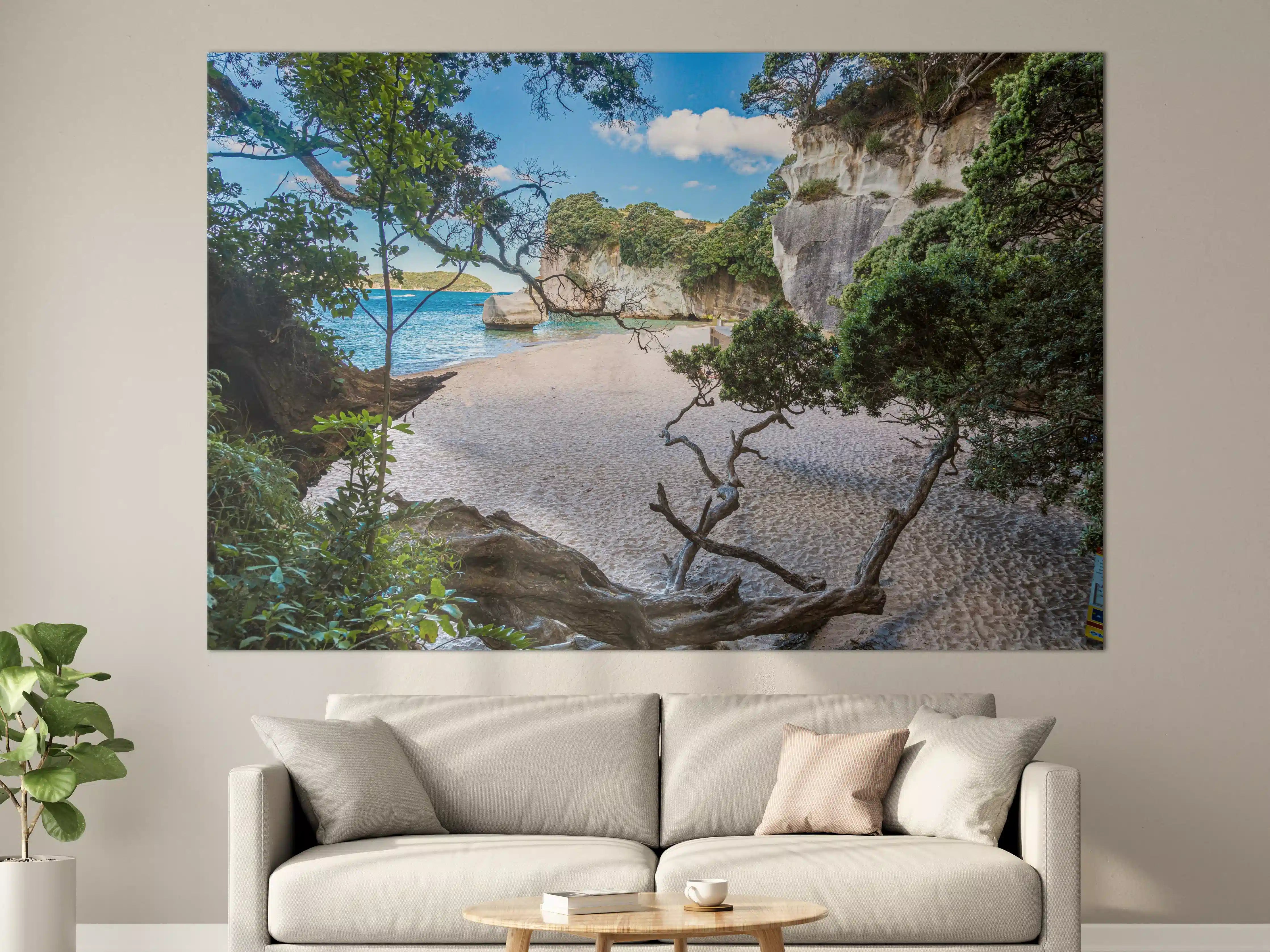Große Wandbilder - Cathedral Cove Paradiesstrand
