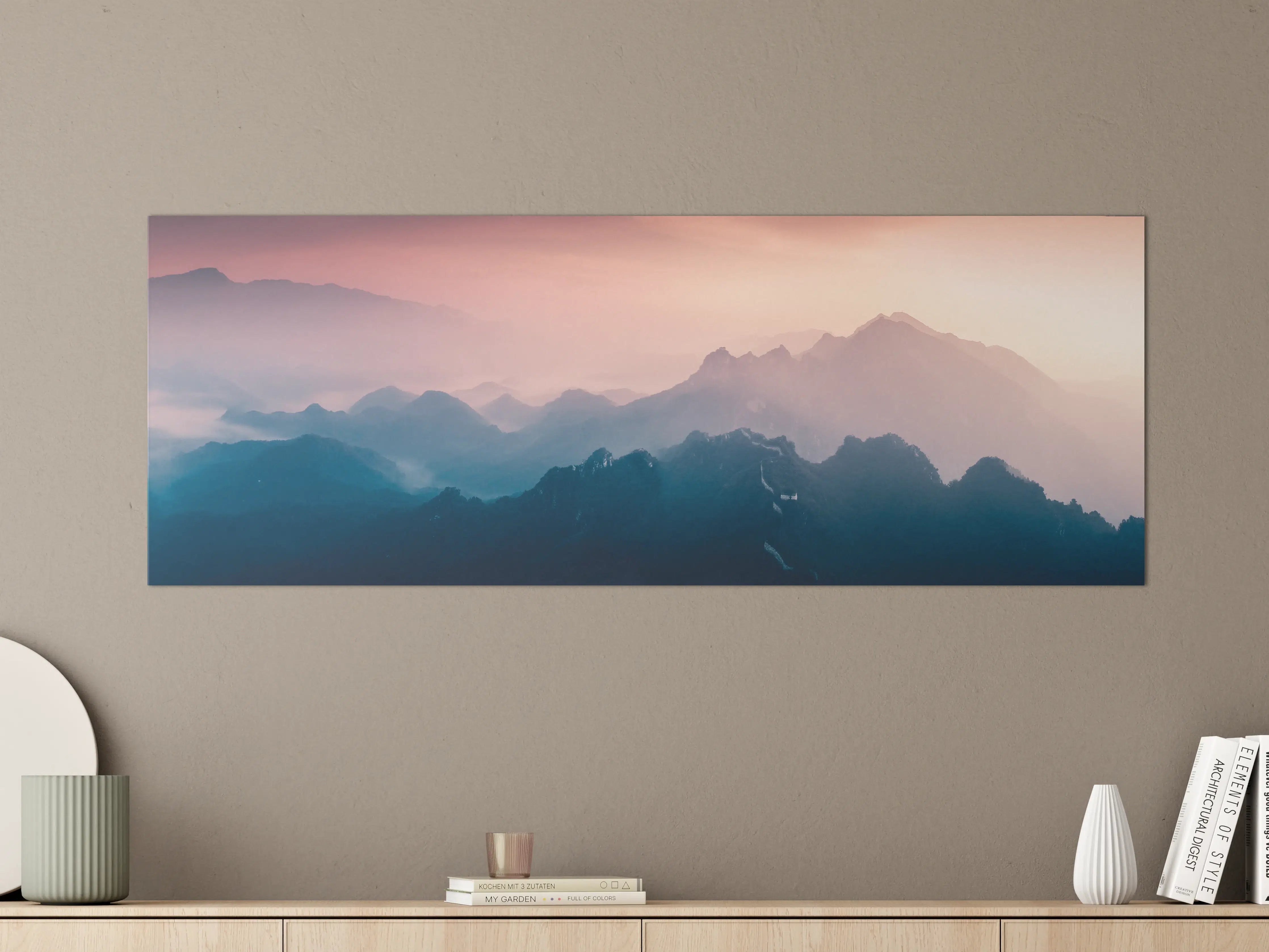 Große Wandbilder - Chinesiche Mauer bei Sonnenuntergang