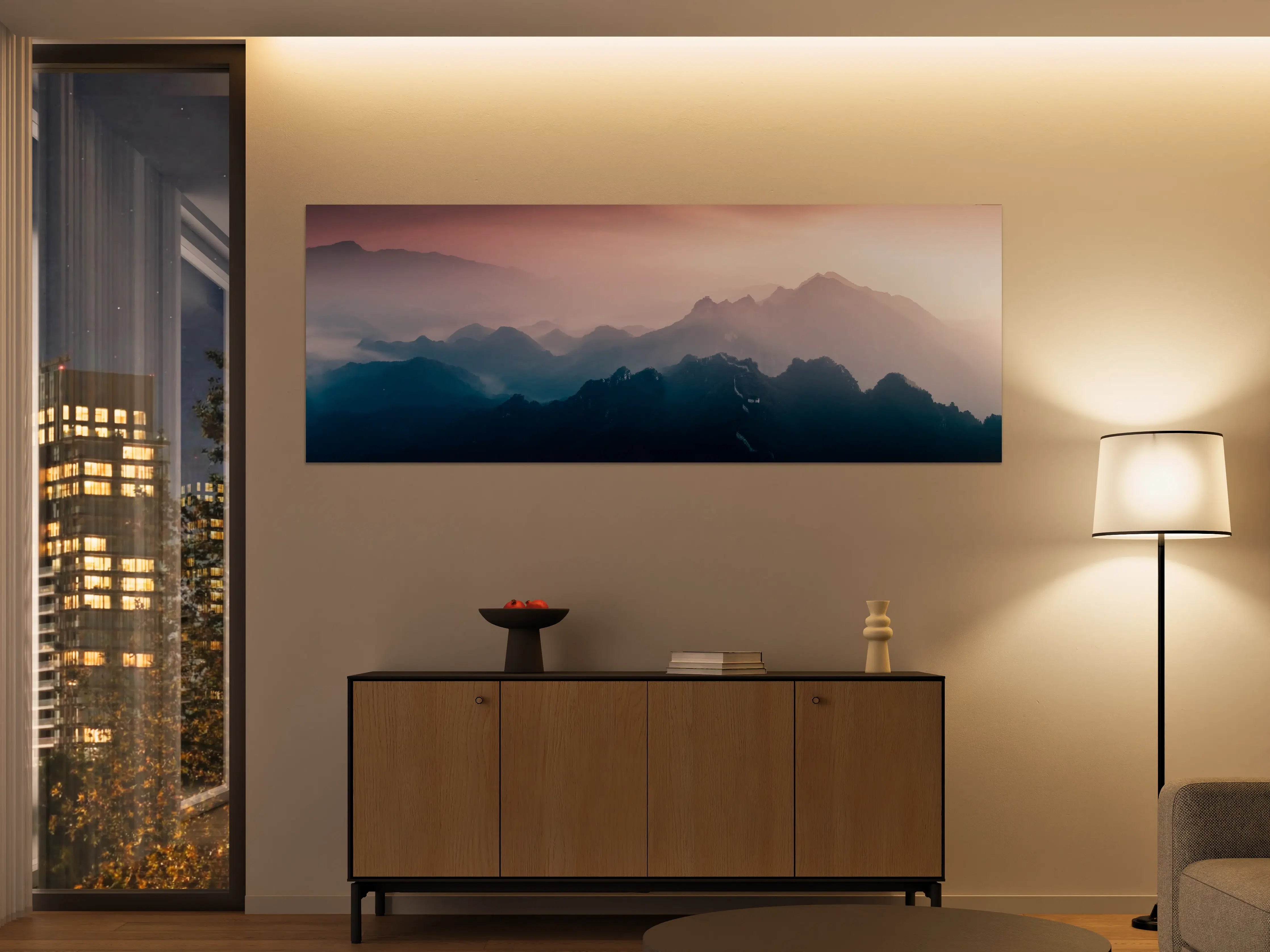 Große Wandbilder - Chinesiche Mauer bei Sonnenuntergang