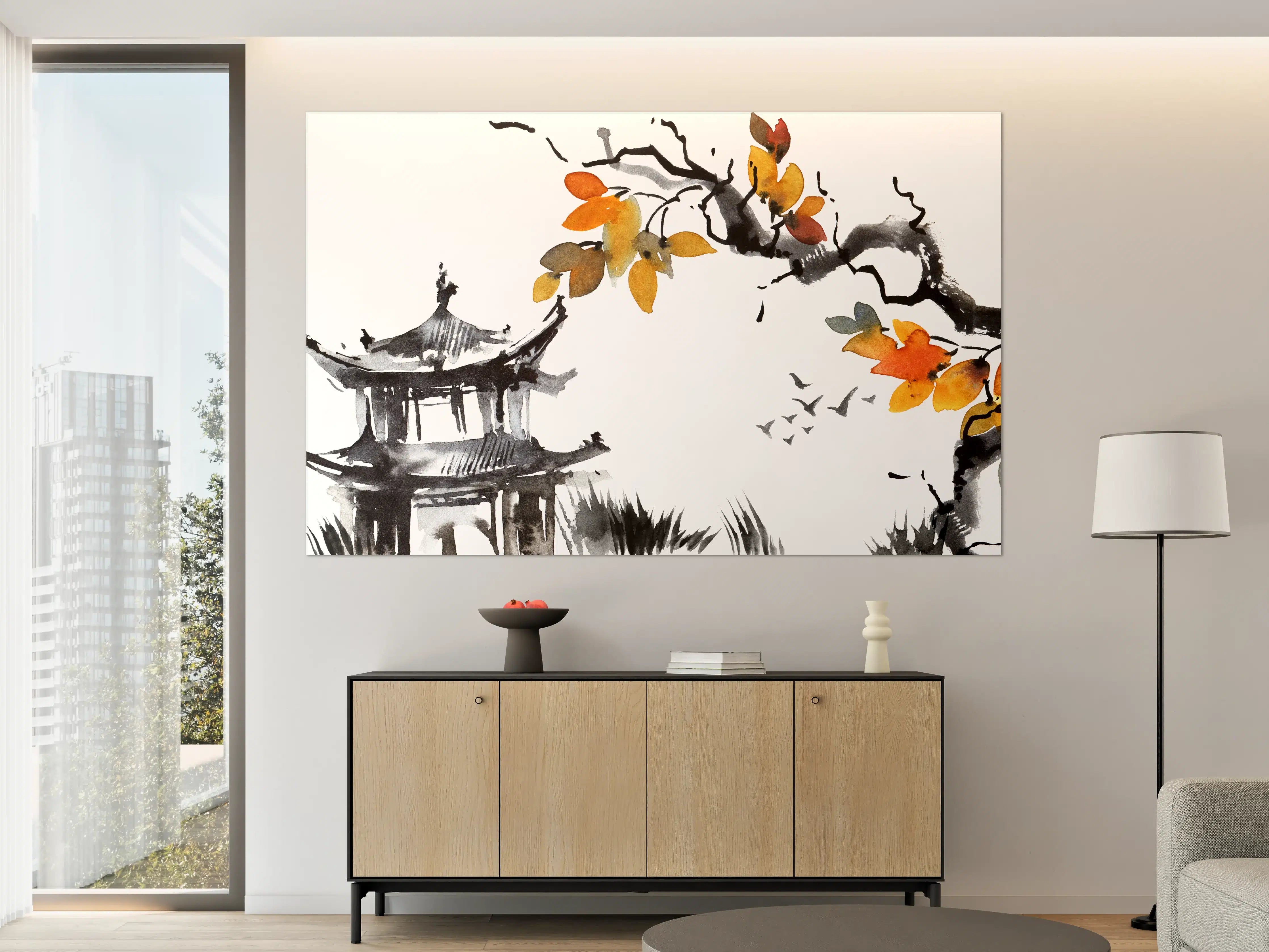 Große Wandbilder - Chinesische Landschaft - Aquarell
