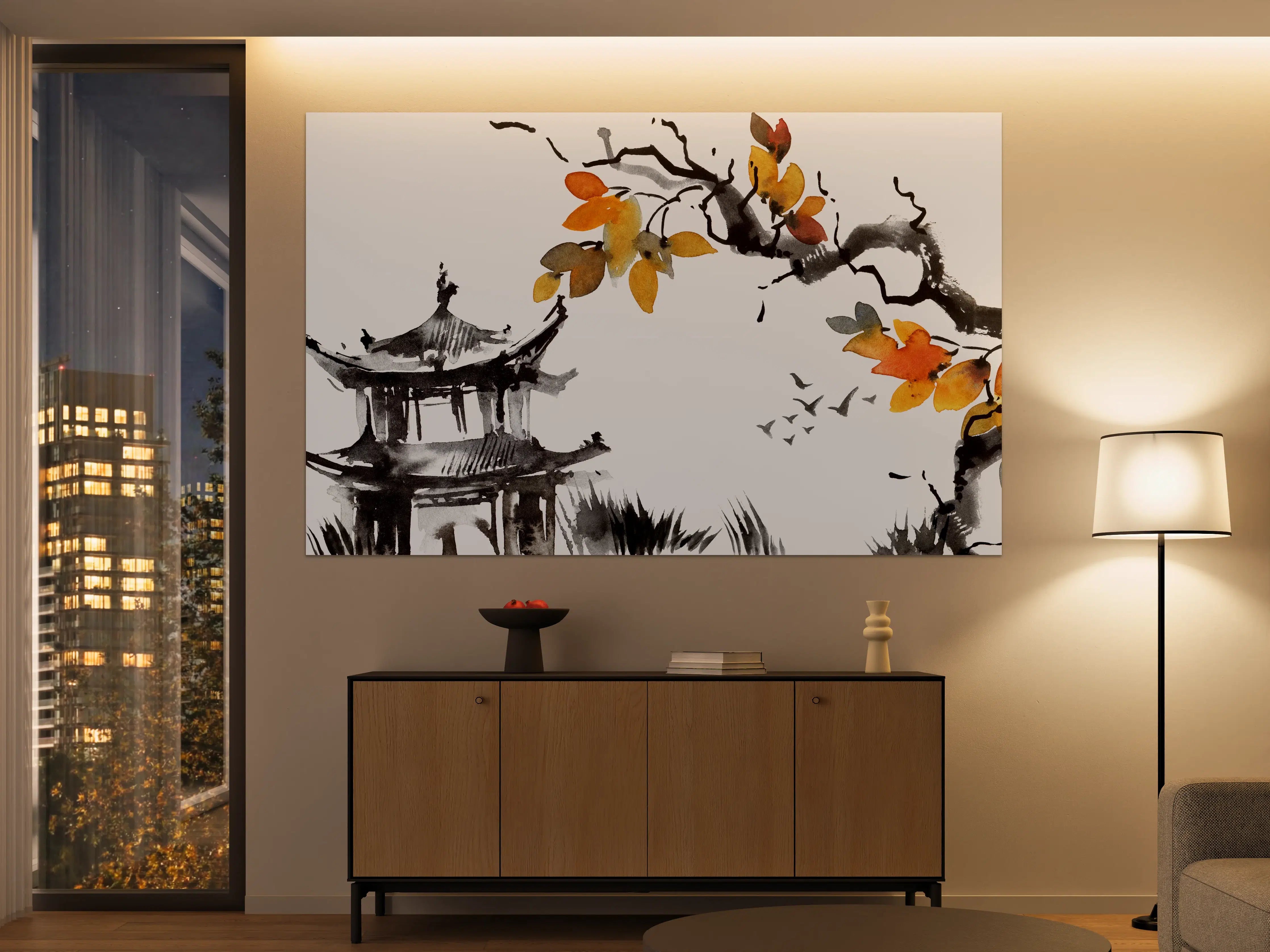 Große Wandbilder - Chinesische Landschaft - Aquarell