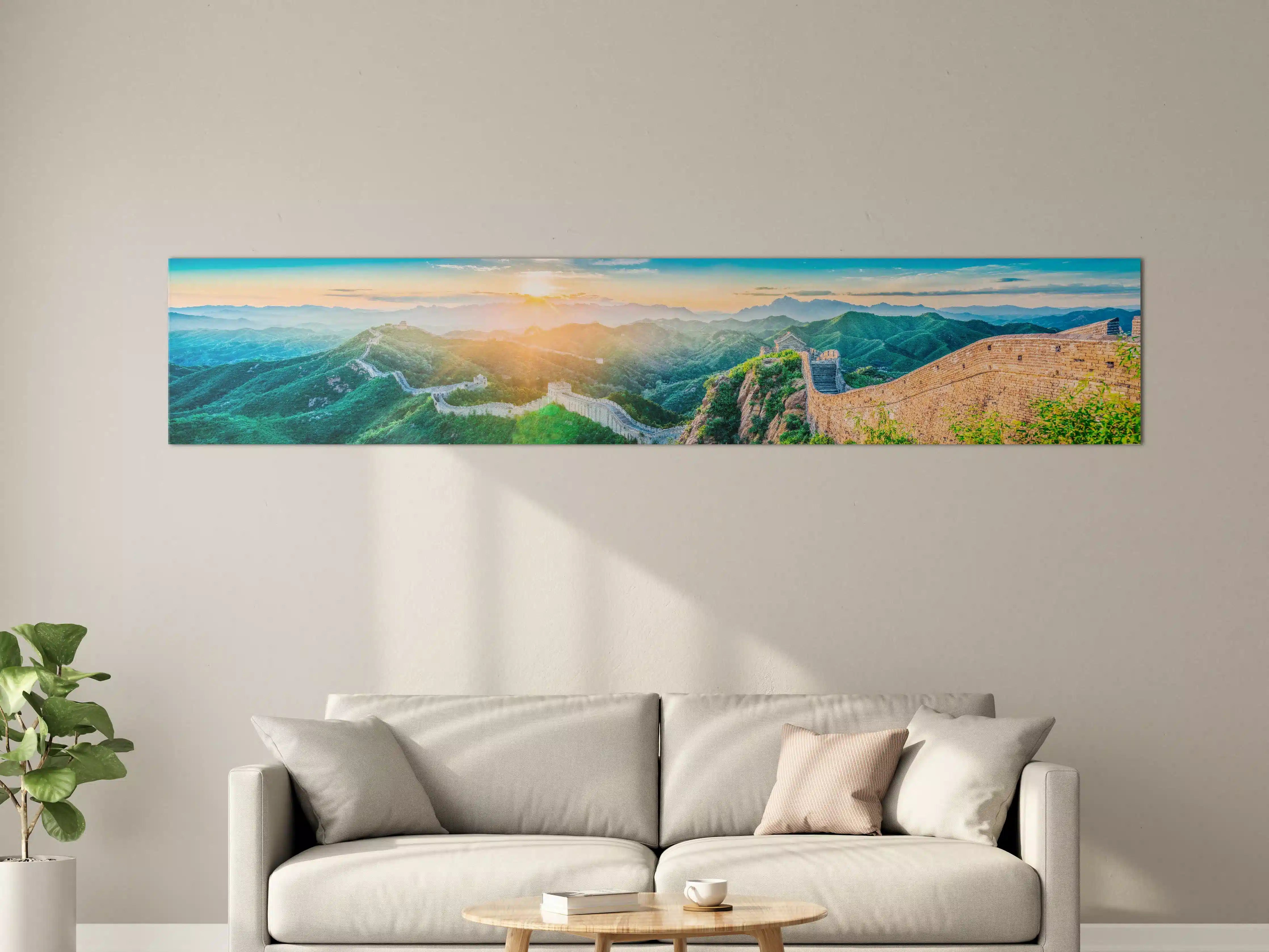 Große Wandbilder - Chinesische Mauer Panorama Sonnenaufgang