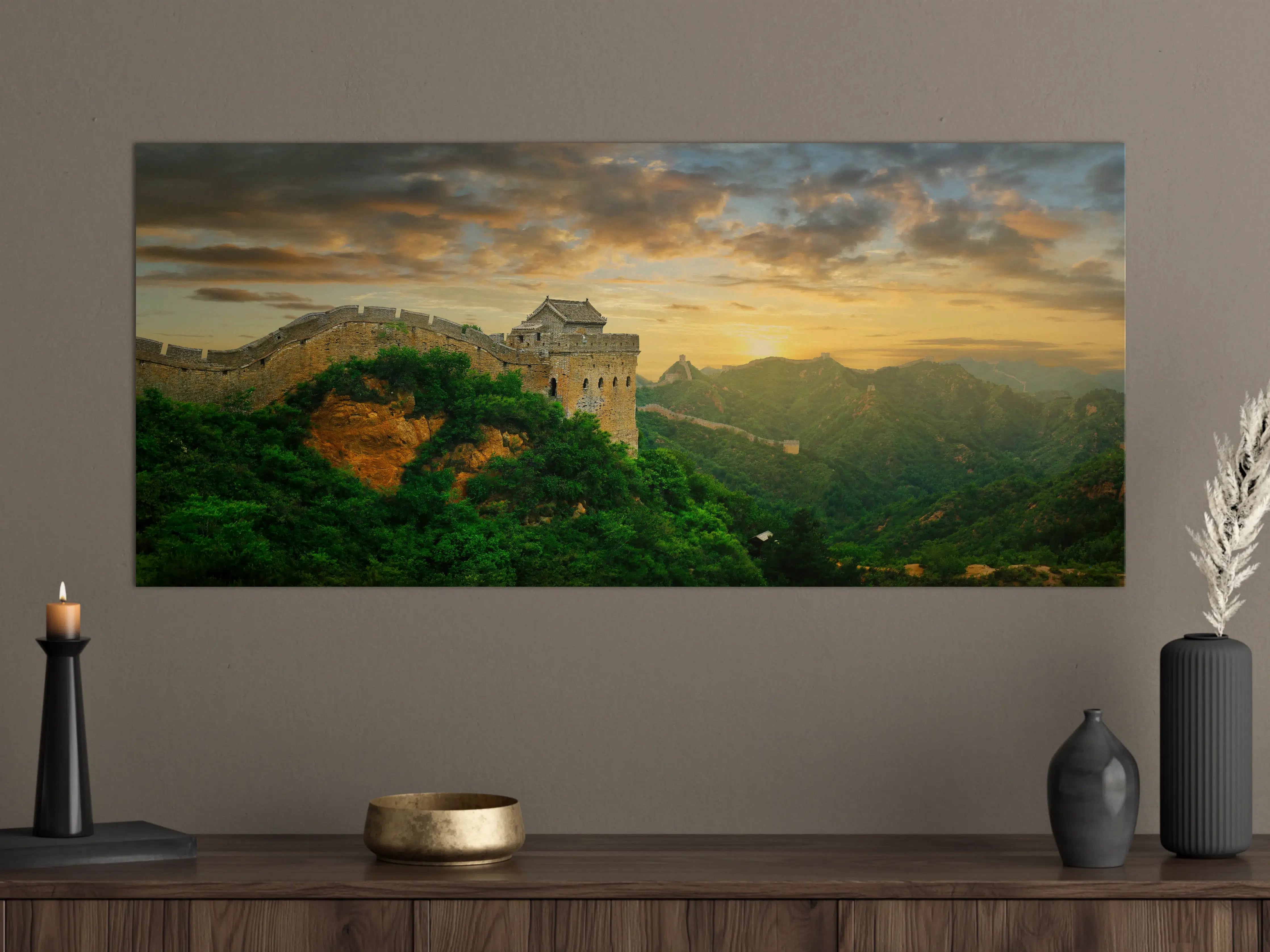Große Wandbilder - Chinesische Mauer Zeitlose Schönheit im Abendlicht
