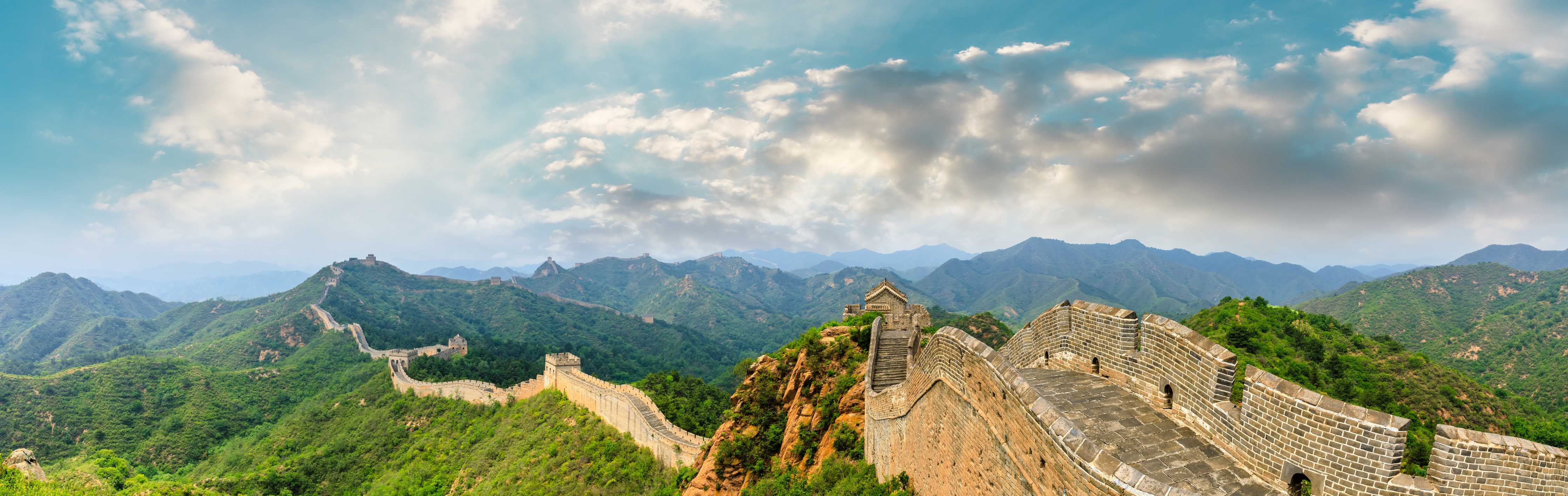 Große Wandbilder-Chinesische Mauer im Farbenspiel von Himmel und Natur