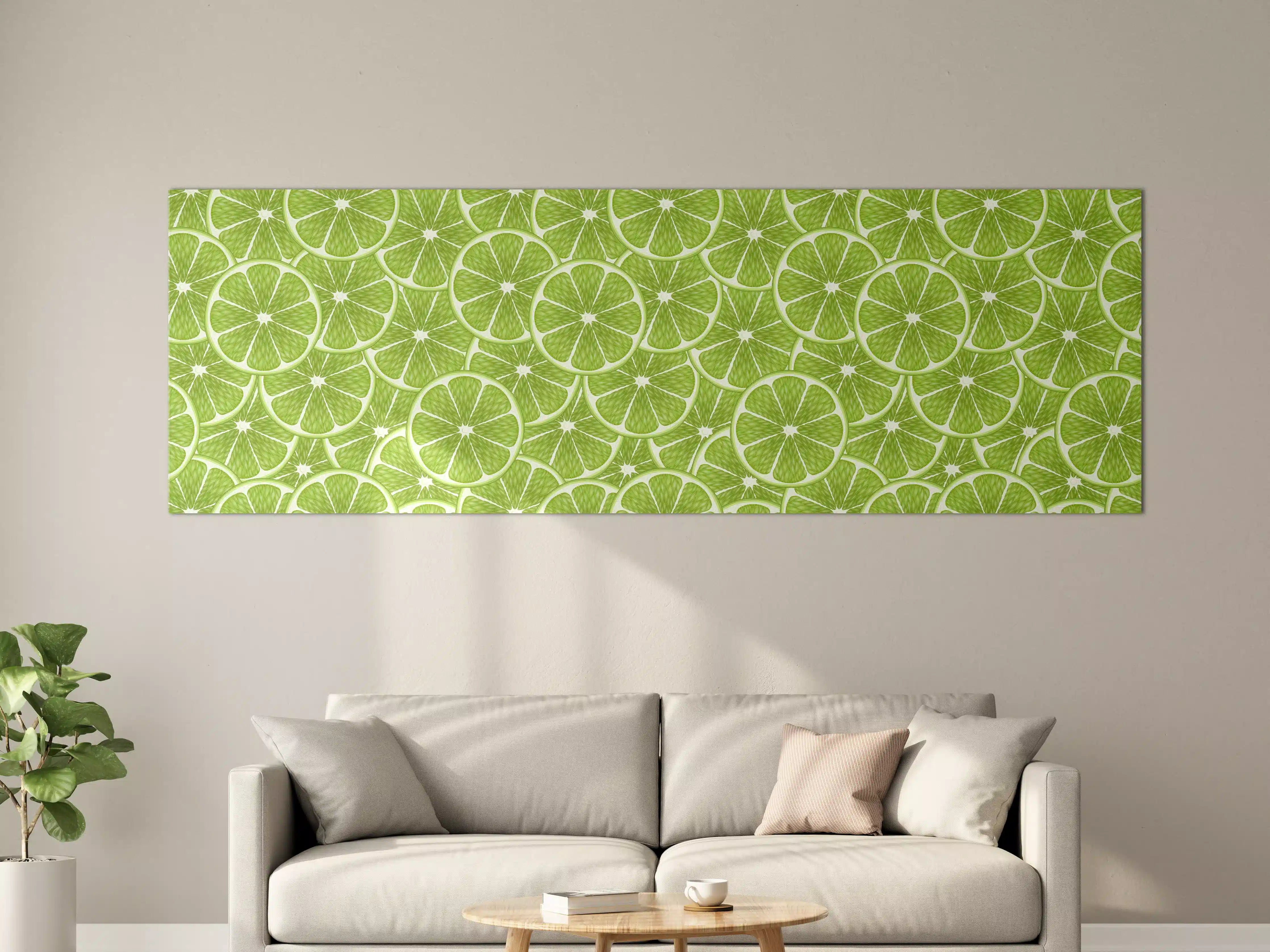 Große Wandbilder - Citrus Limettenmuster Grün
