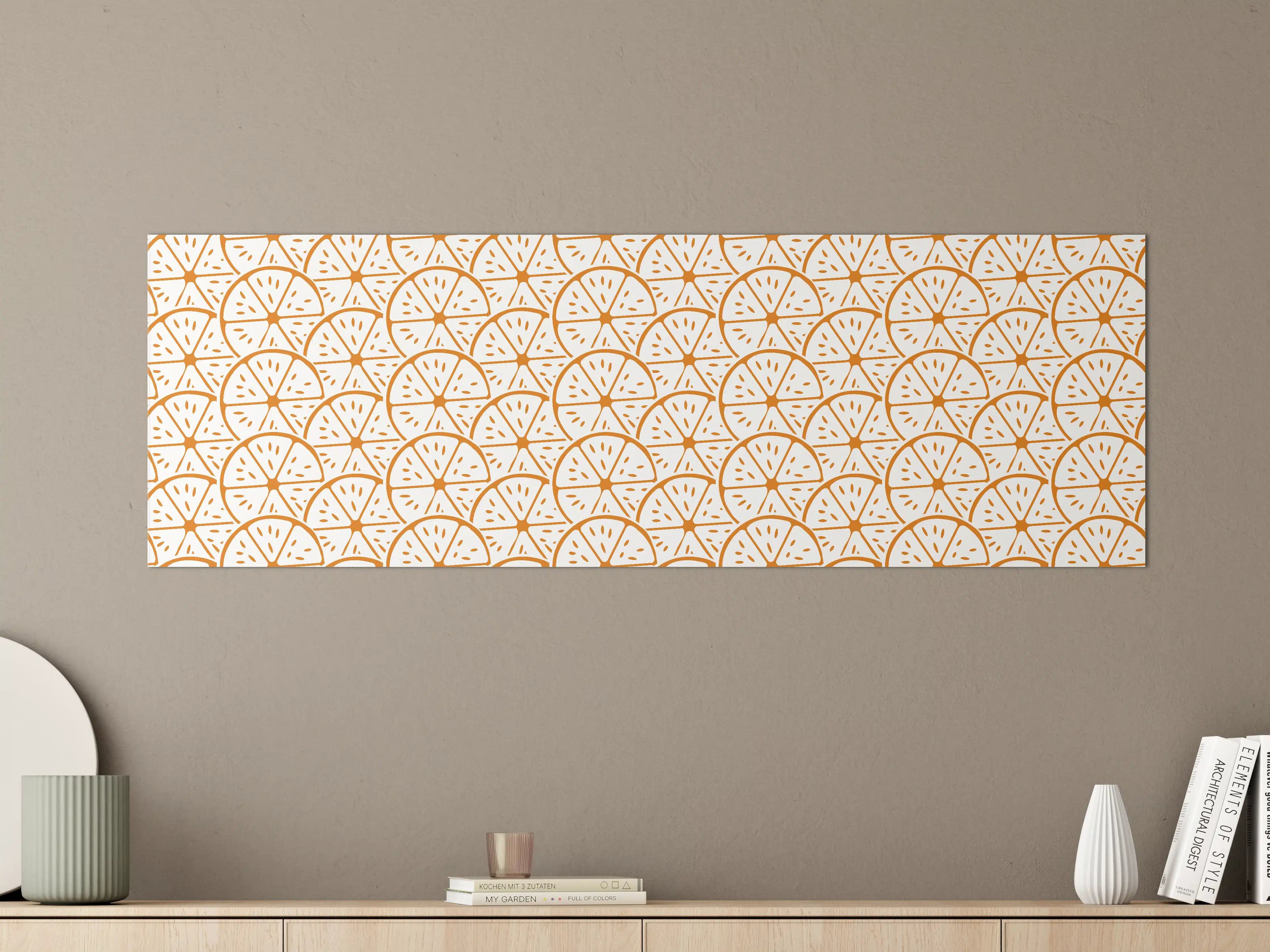 Große Wandbilder - Citrus Orange Fizz Muster